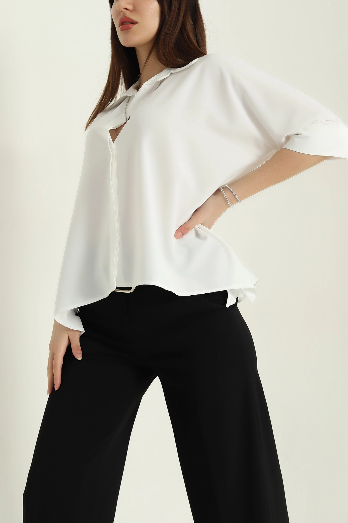 Jessica Kumaş Kolyeli Bayan Gömlek 335026