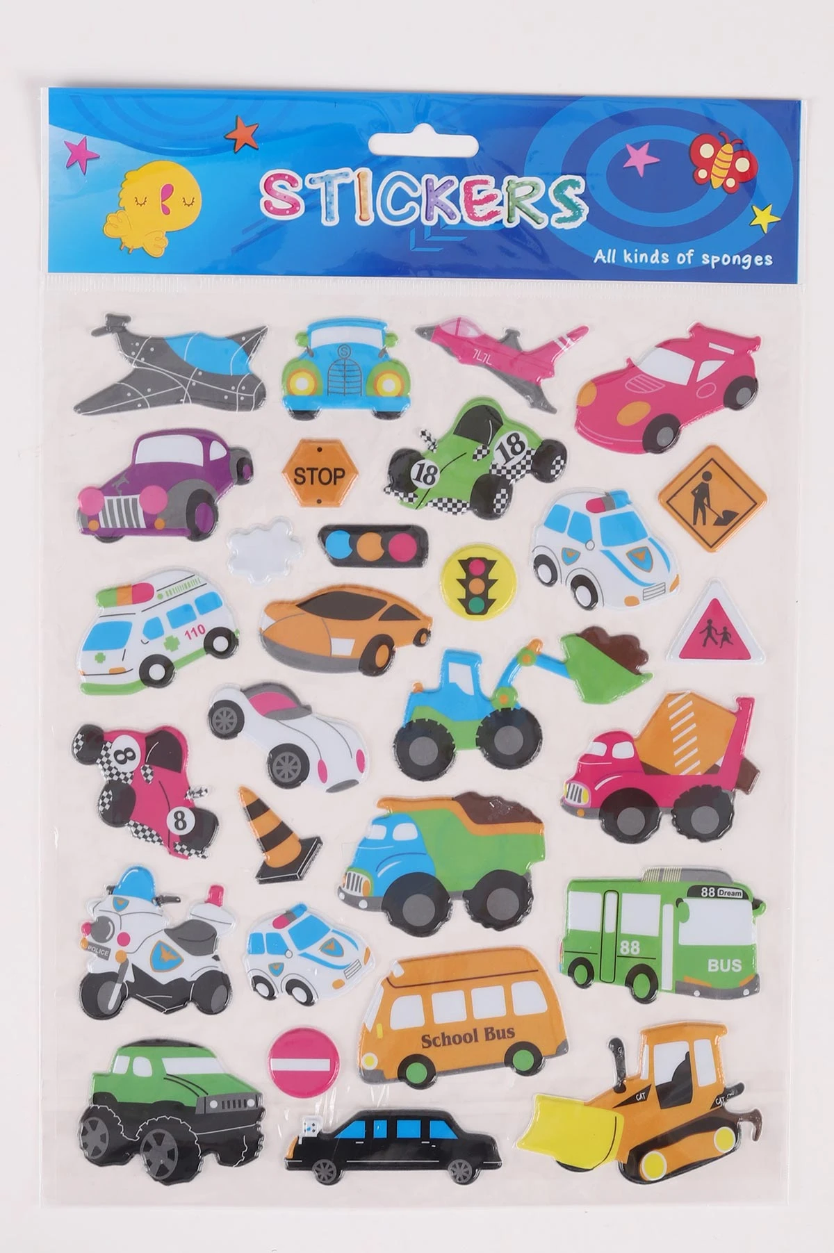 Kabartmalı A4 Boyut Karışık Yapışkan Çıkartmalar Sticker Seti 474199