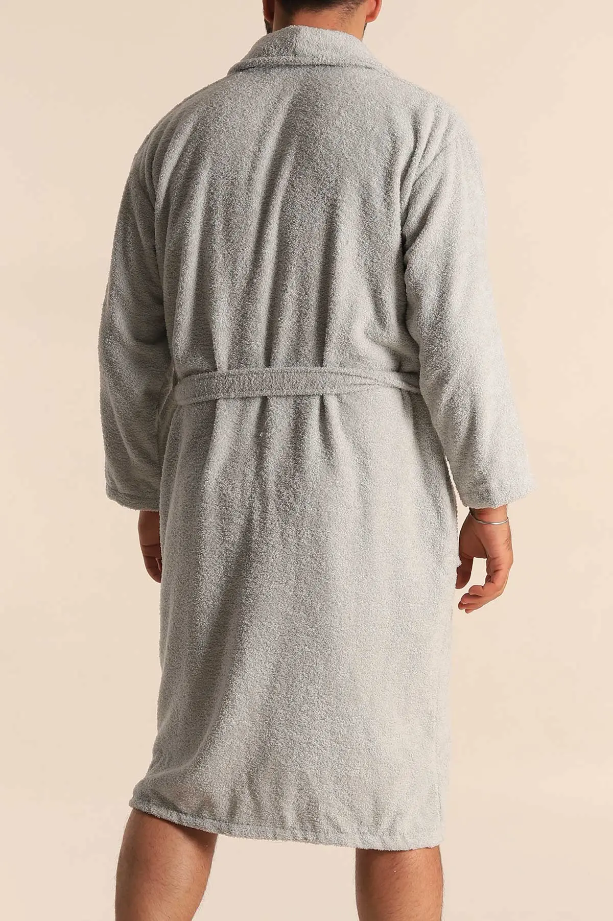 Unisex Su Yeşili Cep Detaylı Pamuklu Bornoz 279887