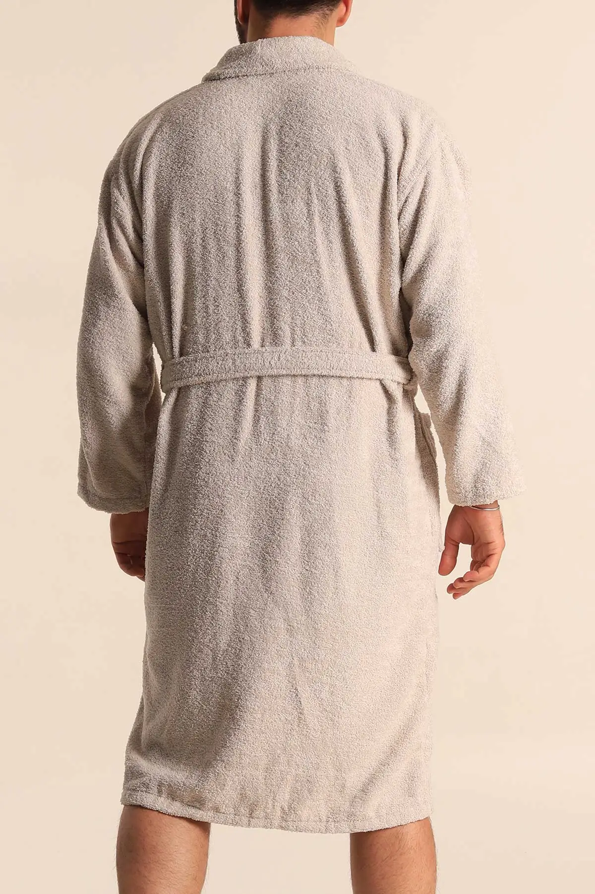 Unisex Taş Cep Detaylı Pamuklu Bornoz 279888