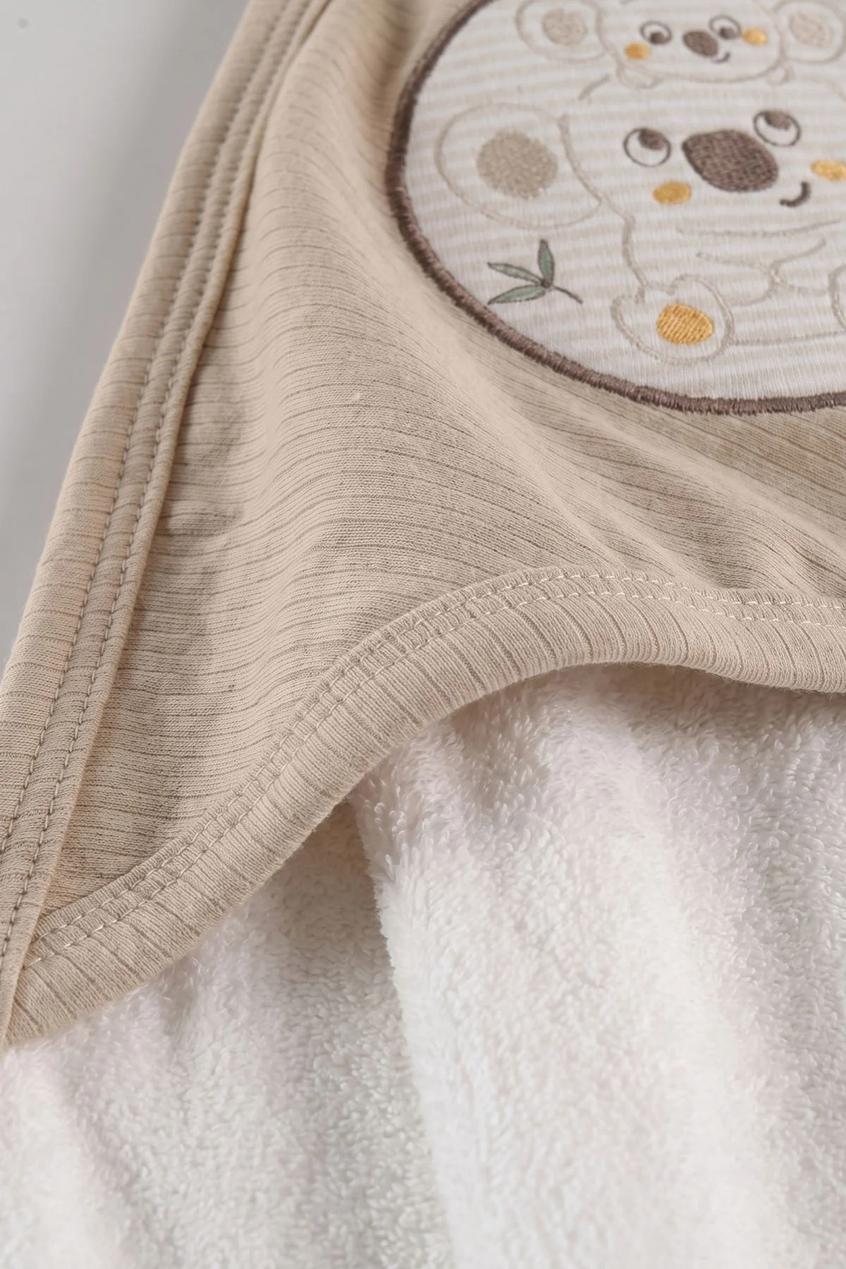 Kahve (0-6 Ay ) Koala  Nakışlı Bebek Havlu Takım 476306
