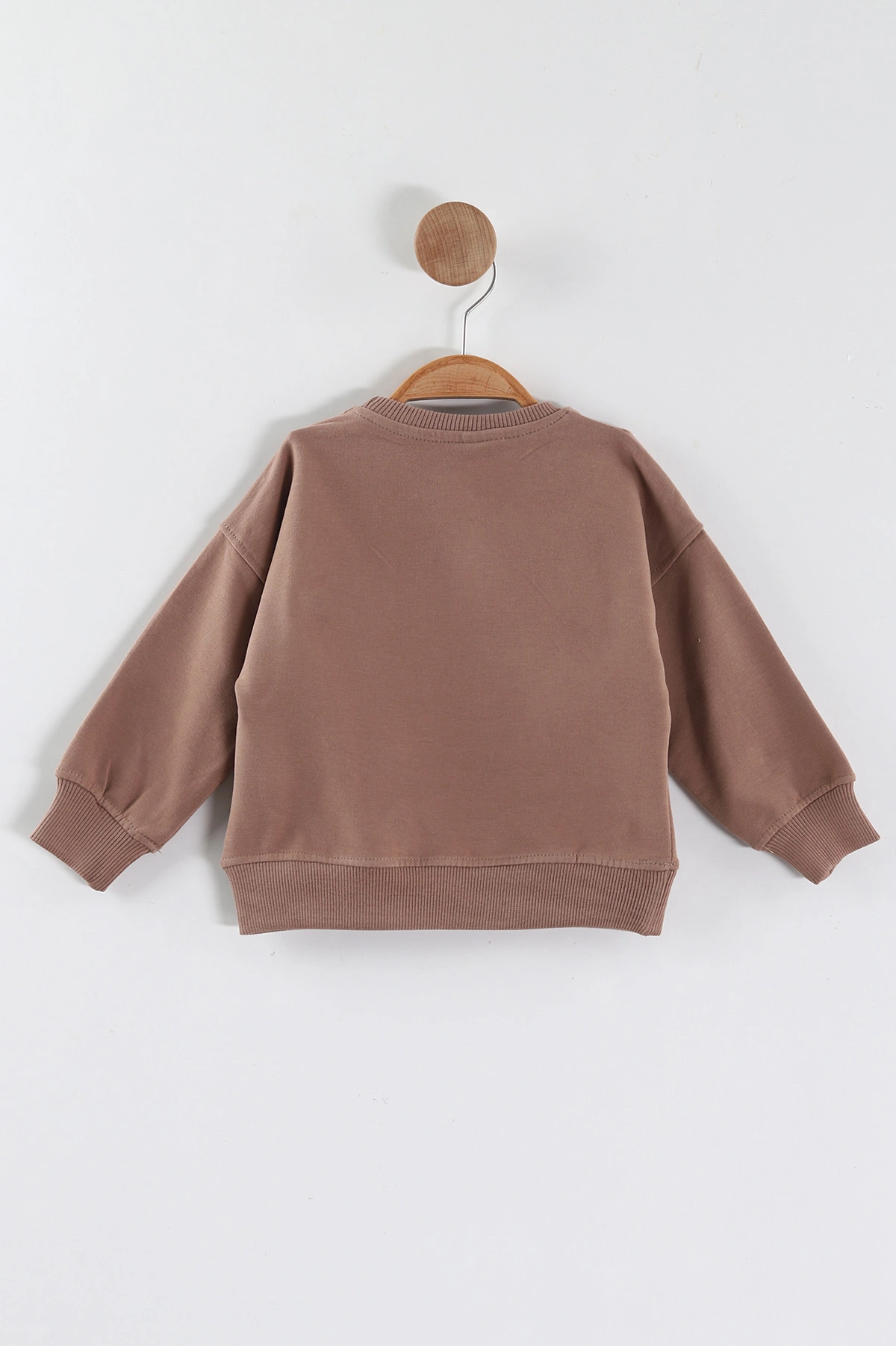 Kahve (1-4 Yaş)Süzene Nakışlı Baskılı Erkek Çocuk Sweatshirt 432902