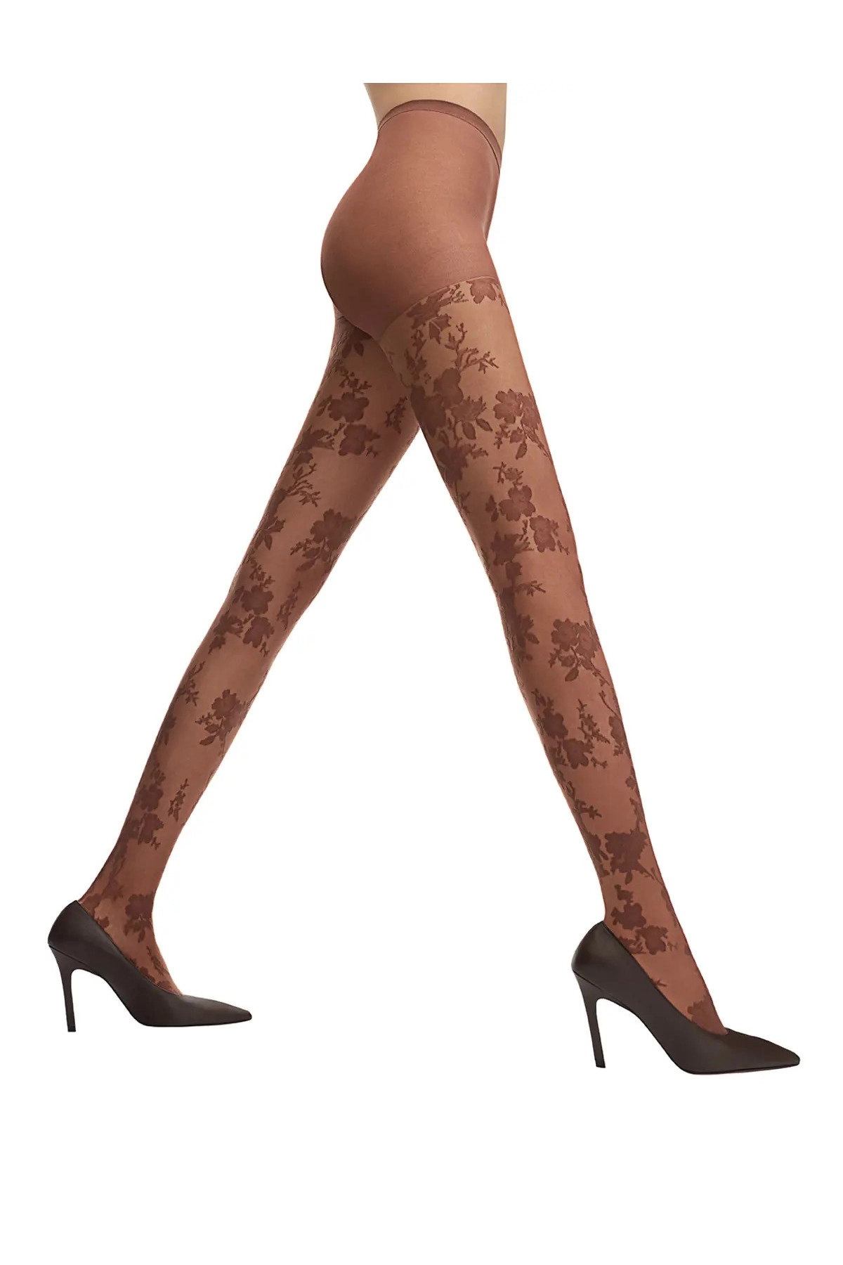 Kahve 161A Penti Elegant Rose Kadın Külotlu Çorap 498356