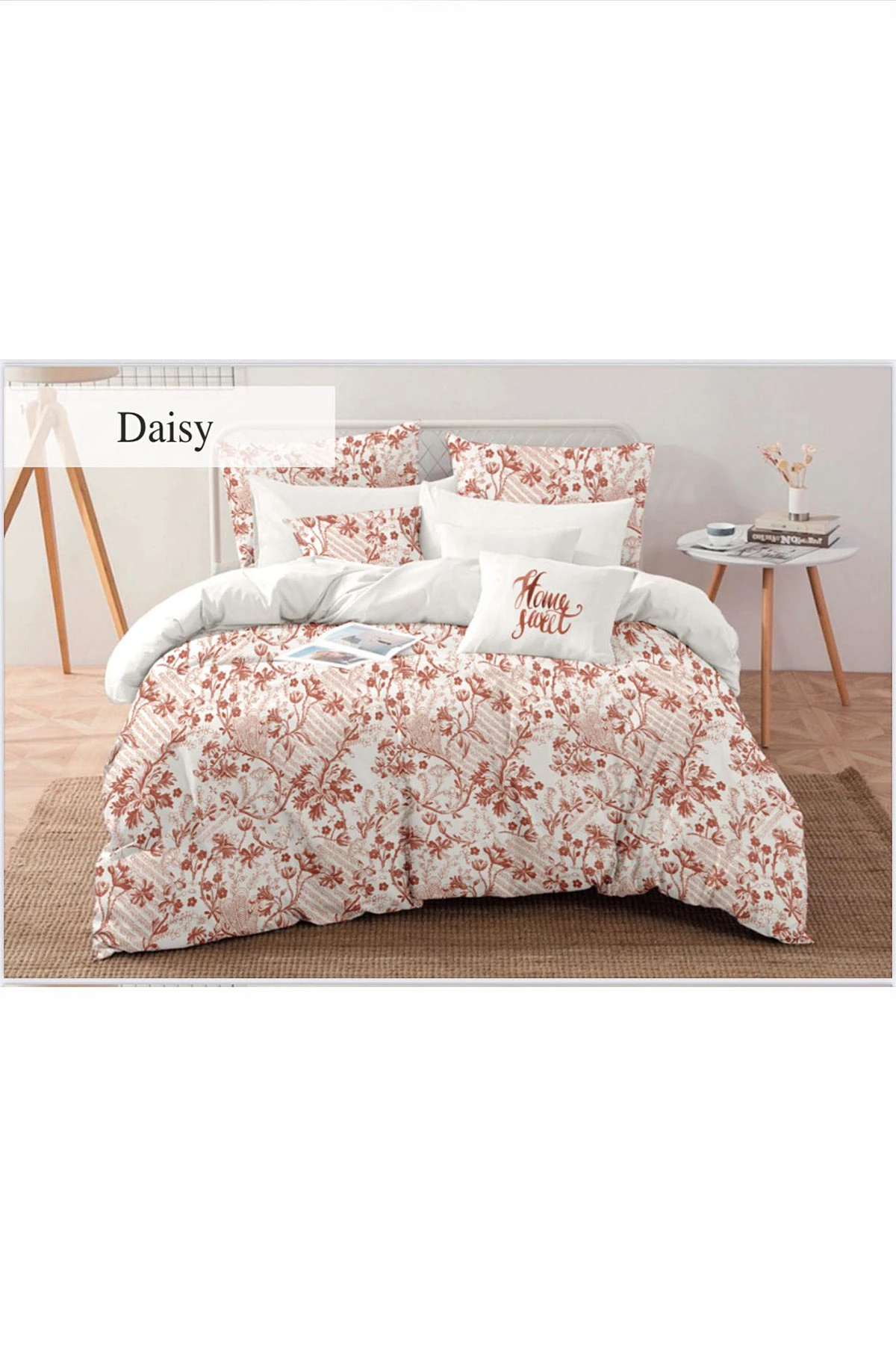 Kahve 200x220 Cm Evnur Home Pure Line Çift Kişilik Nevresim Takımı 458482