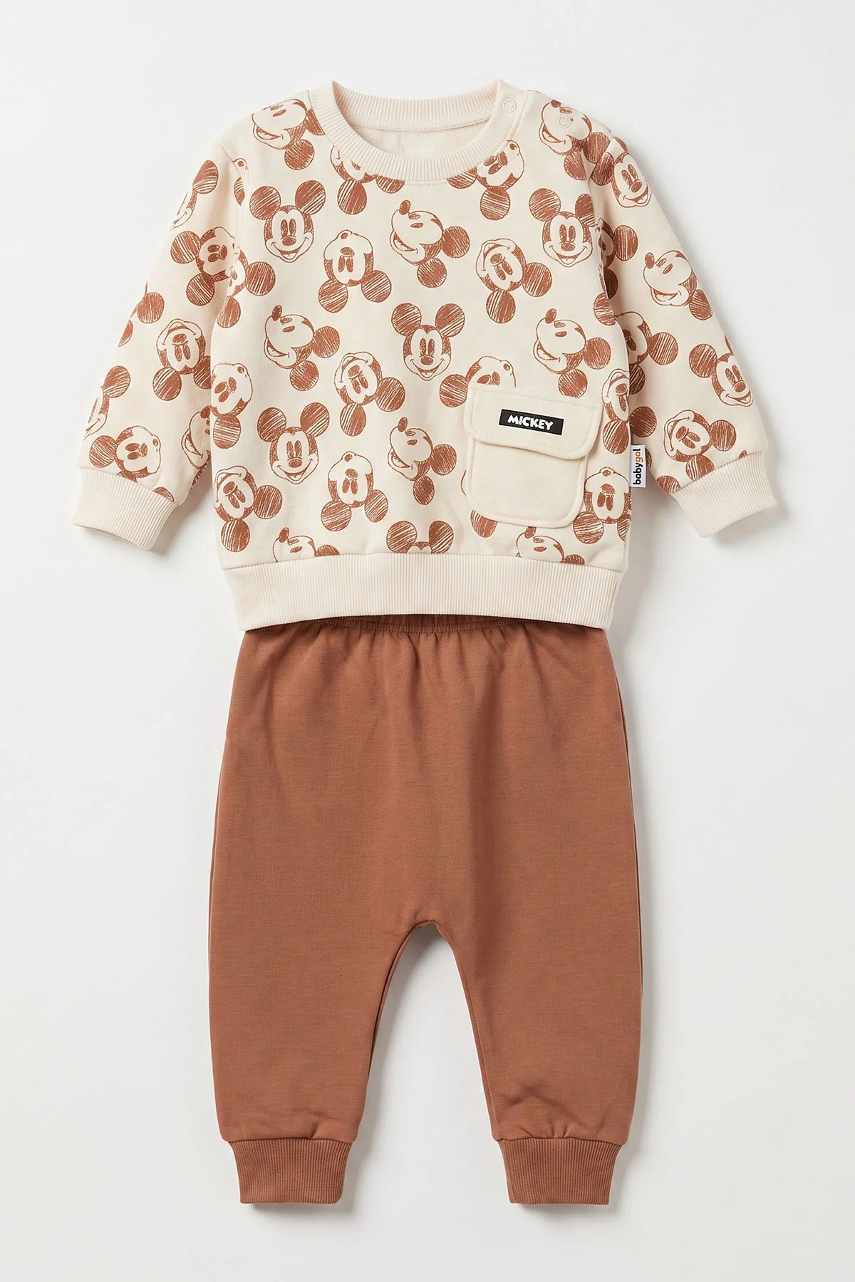 Kahve (3-24 Ay)  Baskılı 2 İp  Erkek Bebek  Takım 483864
