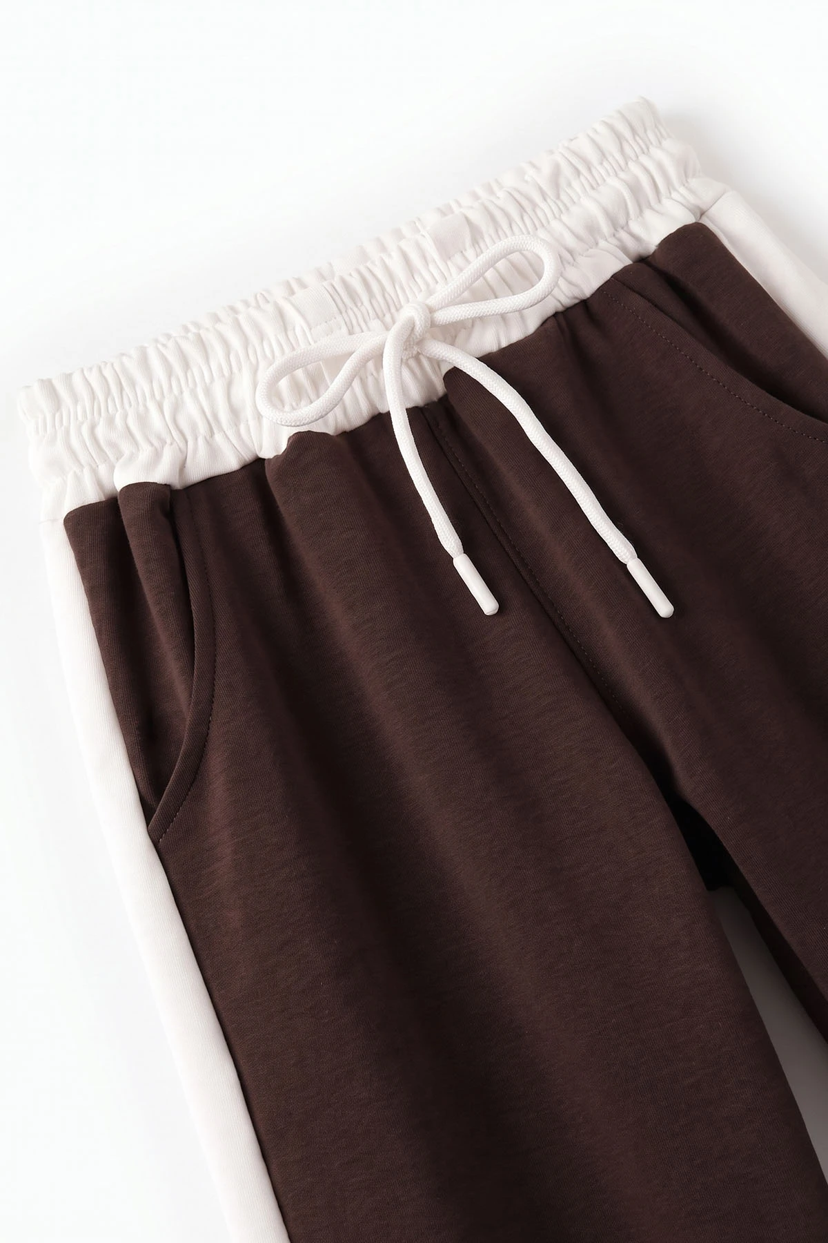 Kahve (6-10 Yaş) Şeritli Oysho Kumaş Kız Çocuk Pantolon 492745