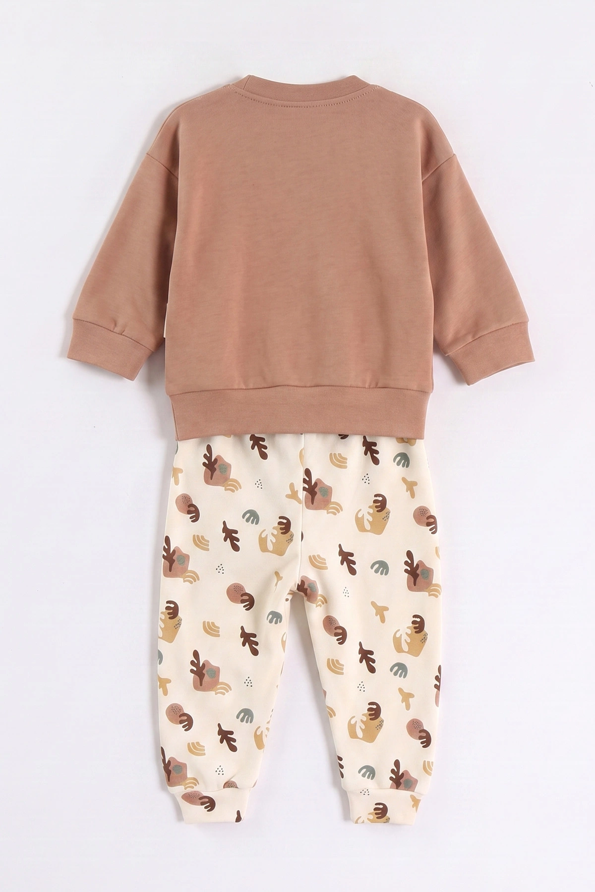 Kahve (6-24 Ay) Nakışlı Erkek Bebek 2'li Takım 473062