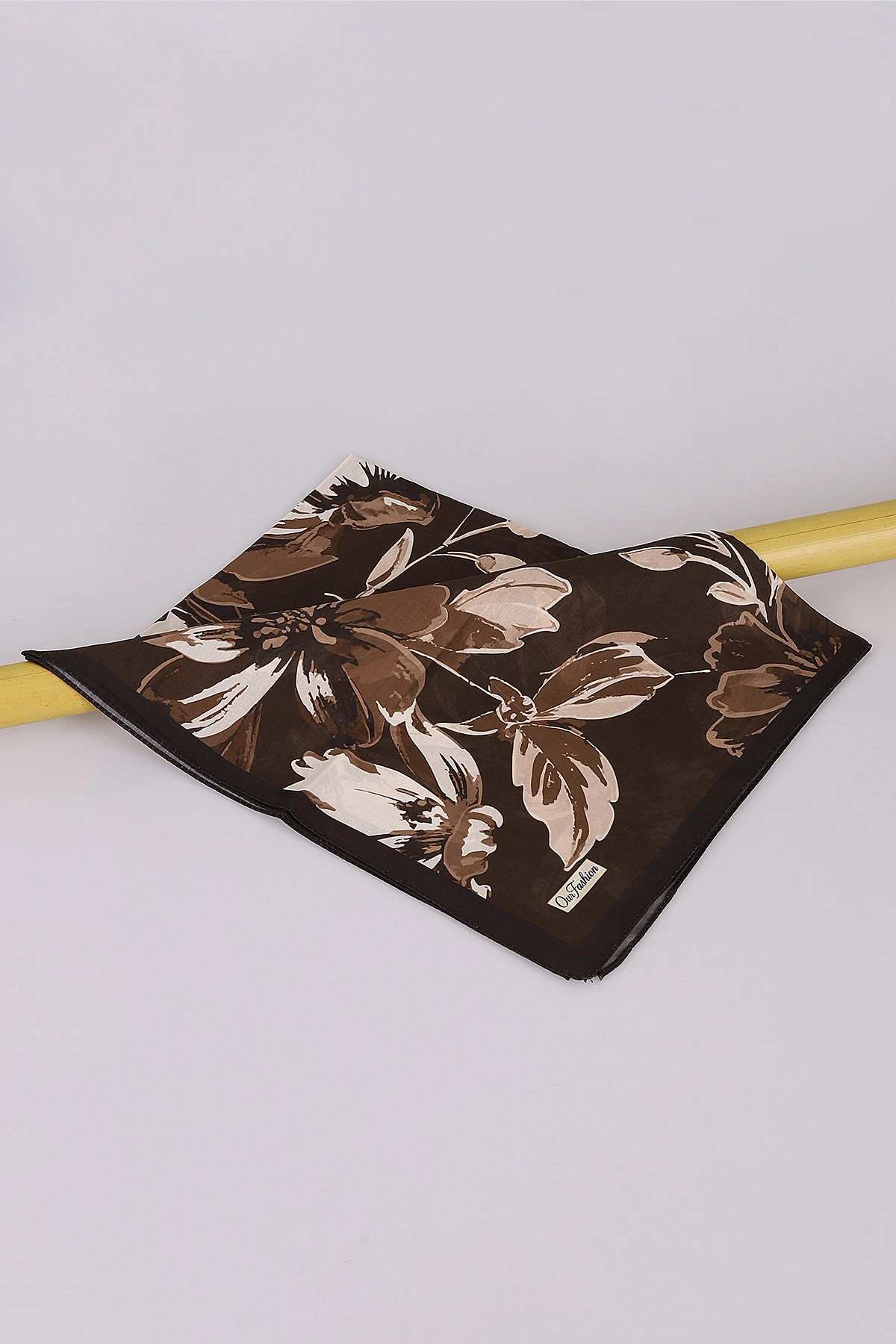 Kahve 75*180 Cm Çok Çiçek Baskılı Dijital Soft Tülbent Şal 469400