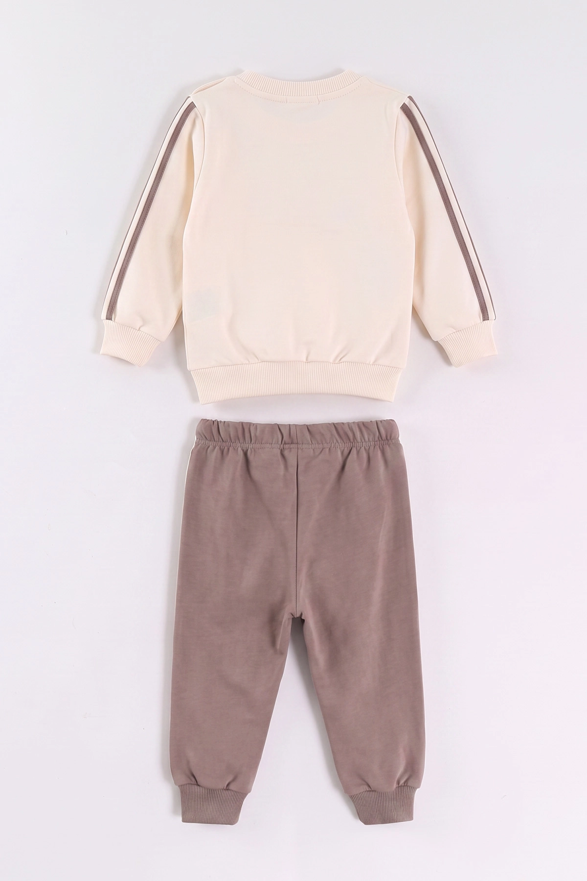 Kahve (9-24 Ay)Ayıcık Süzene Nakışlı İki İp Erkek Bebek Takım 475546