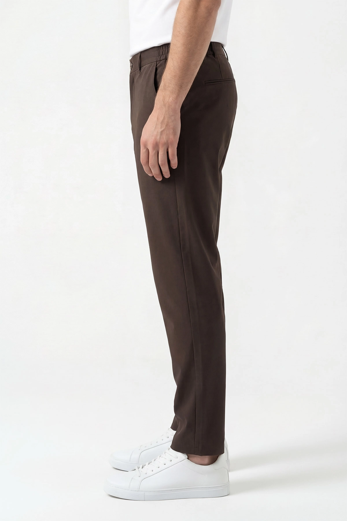 Kahve Regular Fit Beli Lastikli Erkek Pantolon 430617
