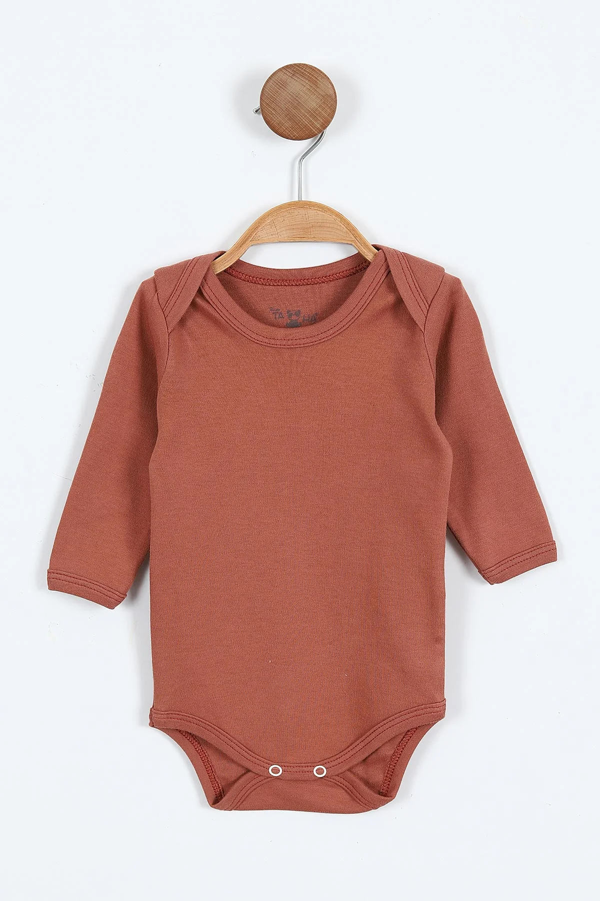 Kahverengi (1-3 Yaş ) Uzun Kol Düz Bebek&Çocuk Çıtçıtlı Badi 403649