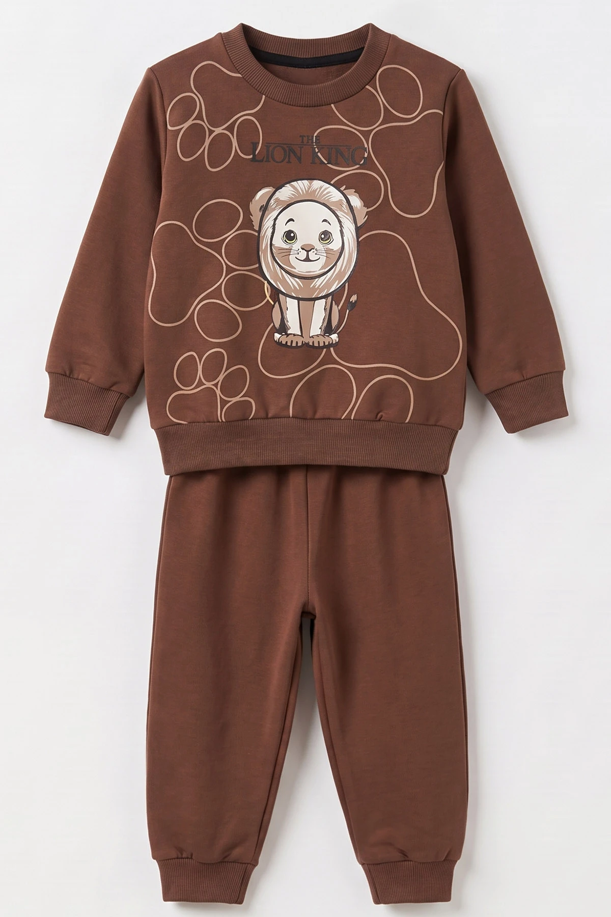 Kahverengi (1-4 Yaş) Lion King Baskılı 2 İp Erkek Çocuk&Bebek Mevsimlik Takım 495092