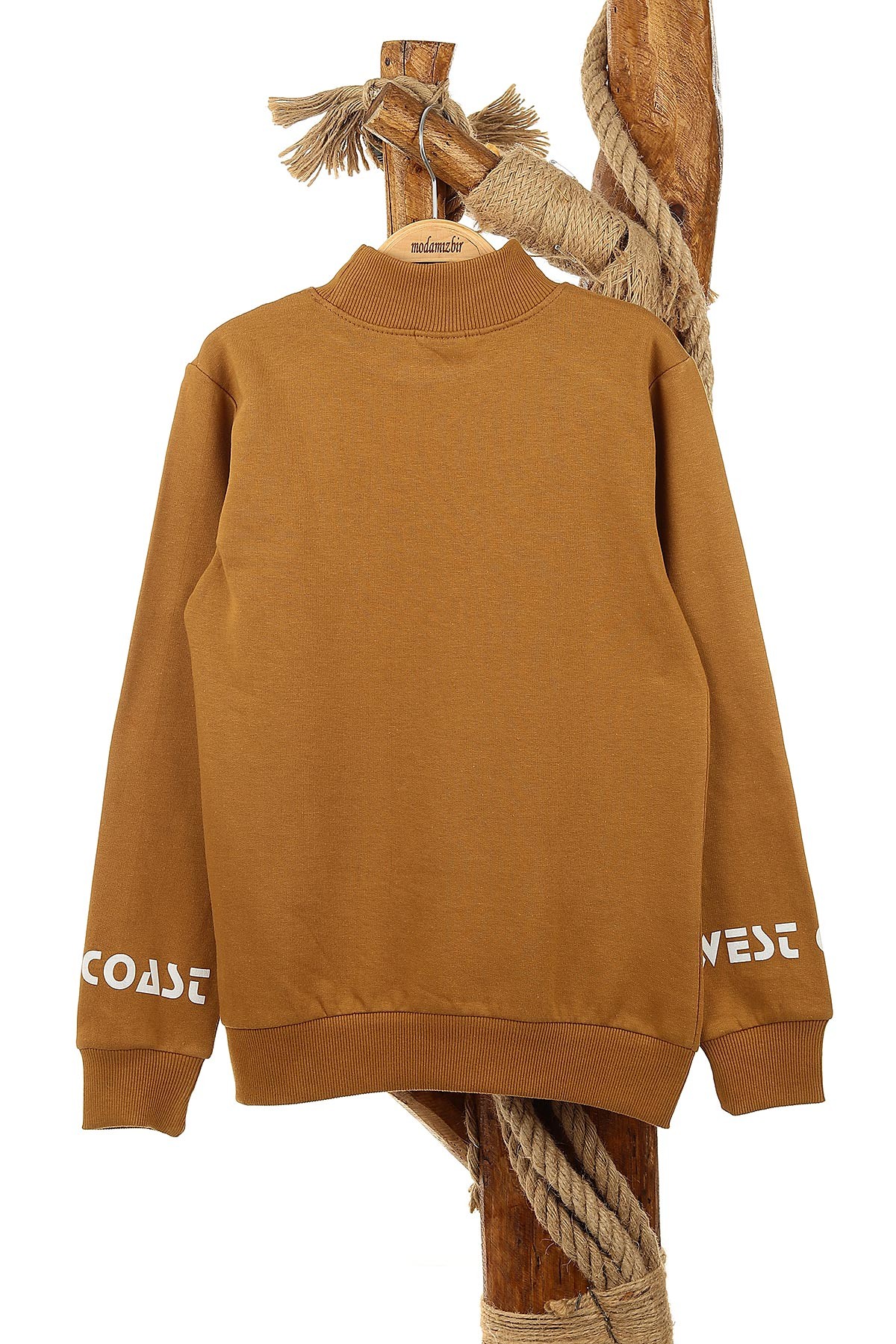 Kahverengi (13-16 Yaş) Boys Sport Baskılı Erkek Çocuk Sweat 154308