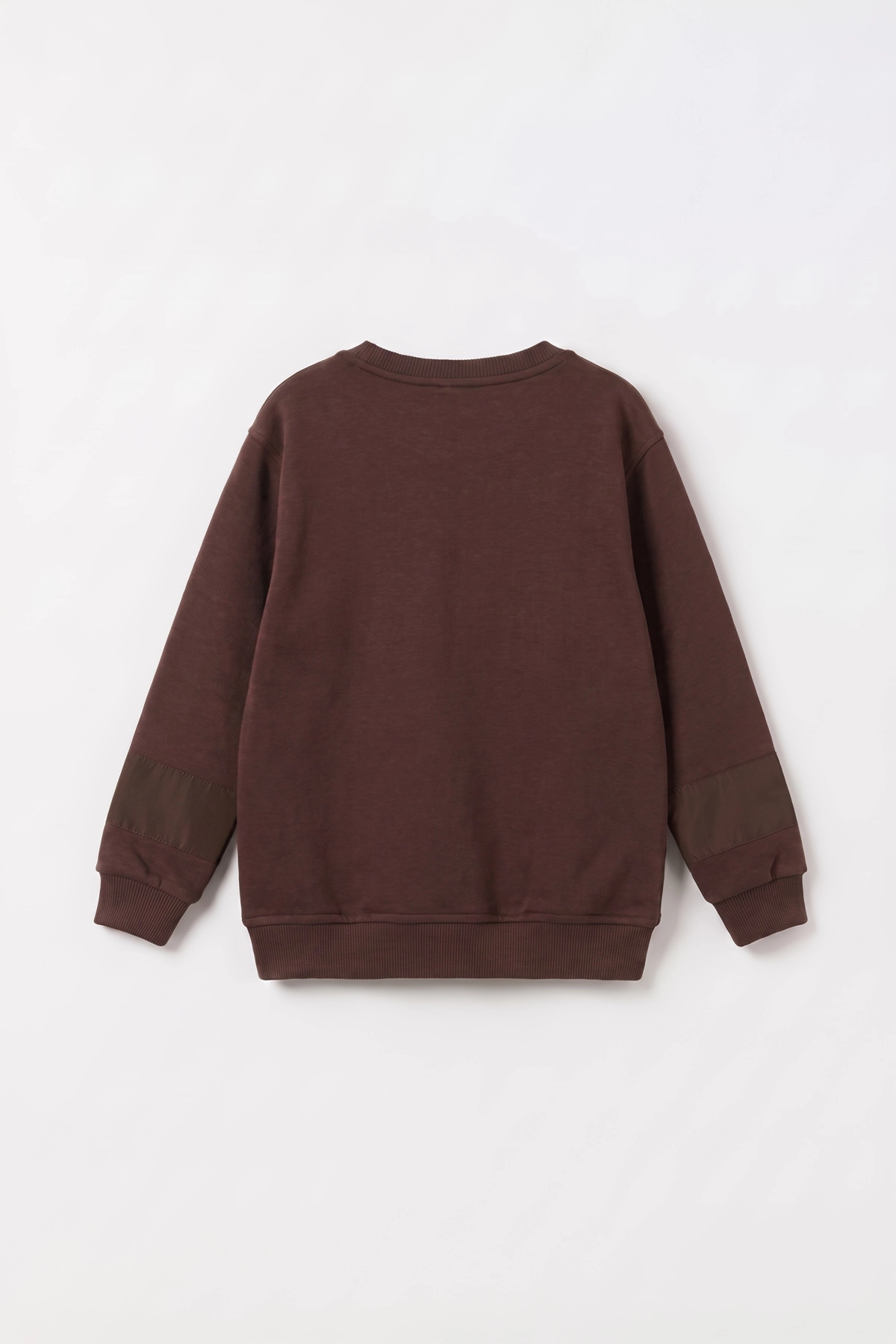 Kahverengi (2-12 Yaş) R Nakışlı  İçi Şardonlu Erkek  Çocuk Sweatshirt 483309