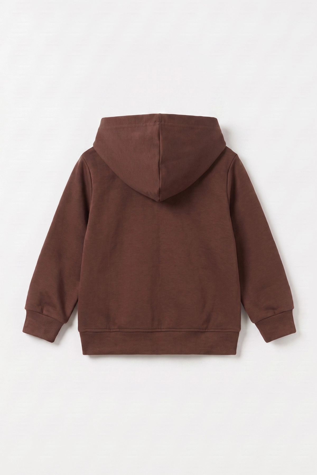 Kahverengi (3-12 Yaş)Nakışlı ve Kapüşonlu 3 İp Şardonlu Erkek Çocuk Sweatshirt 478633