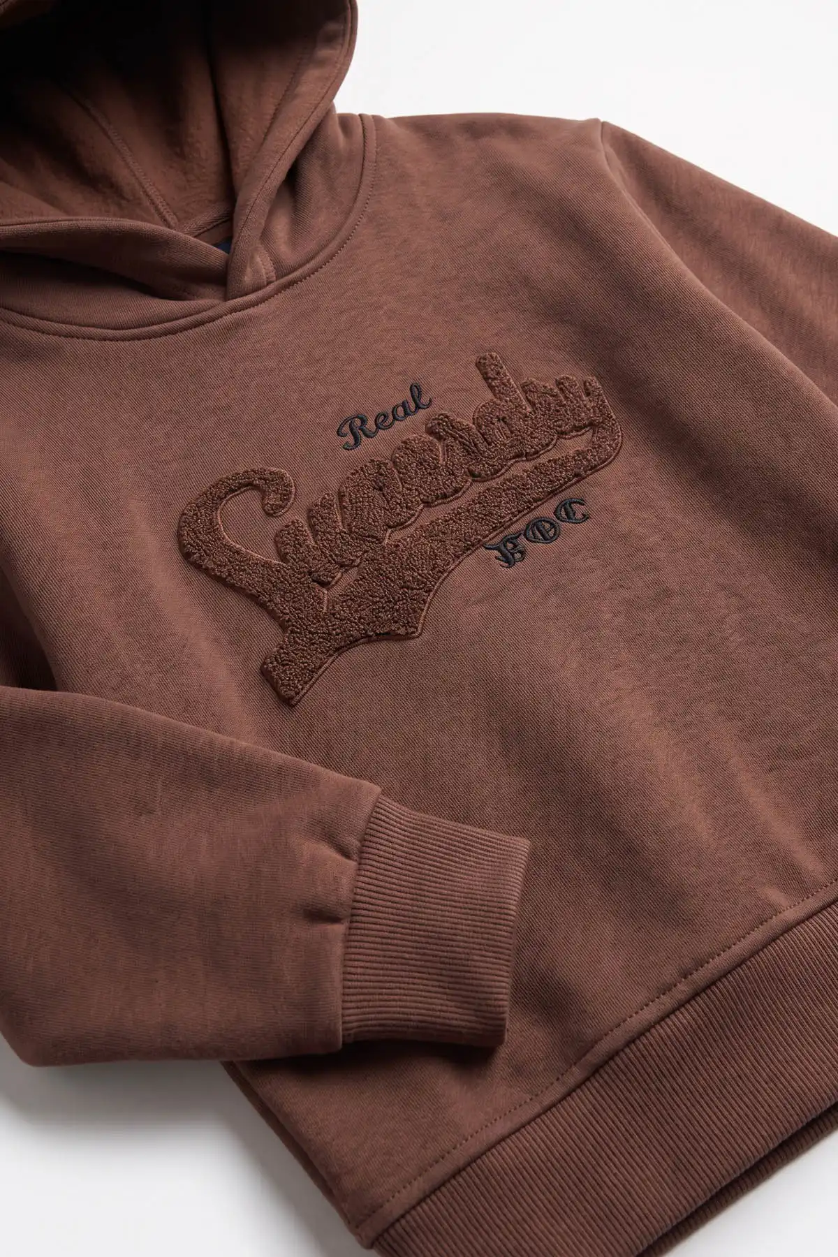 Kahverengi (3-12 Yaş)Süzene Superday Nakışlı ve Kapüşonlu 3 İp Şardonlu Erkek Çocuk Sweatshirt 478638