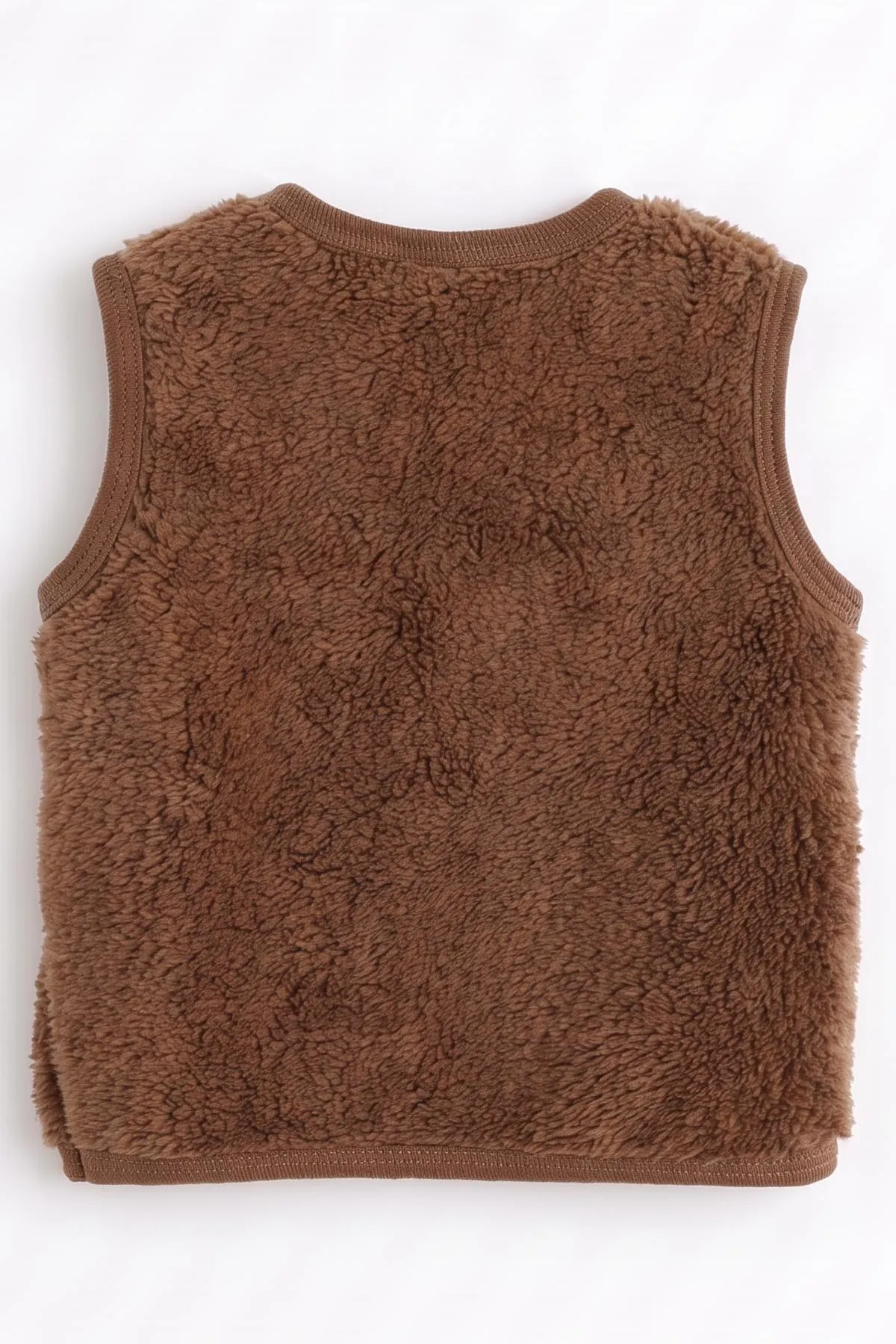 Kahverengi (3-24 Ay) Ayıcık Armalı Peluş Bebek Yelek 493760