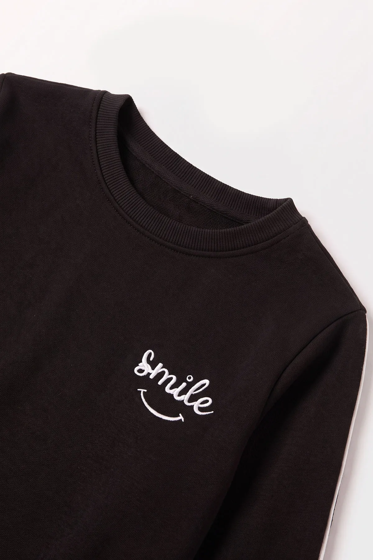 Kahverengi (5-10 Yaş) Smile Nakışlı Stoperli Oysho Kız Çocuk Takım 482259