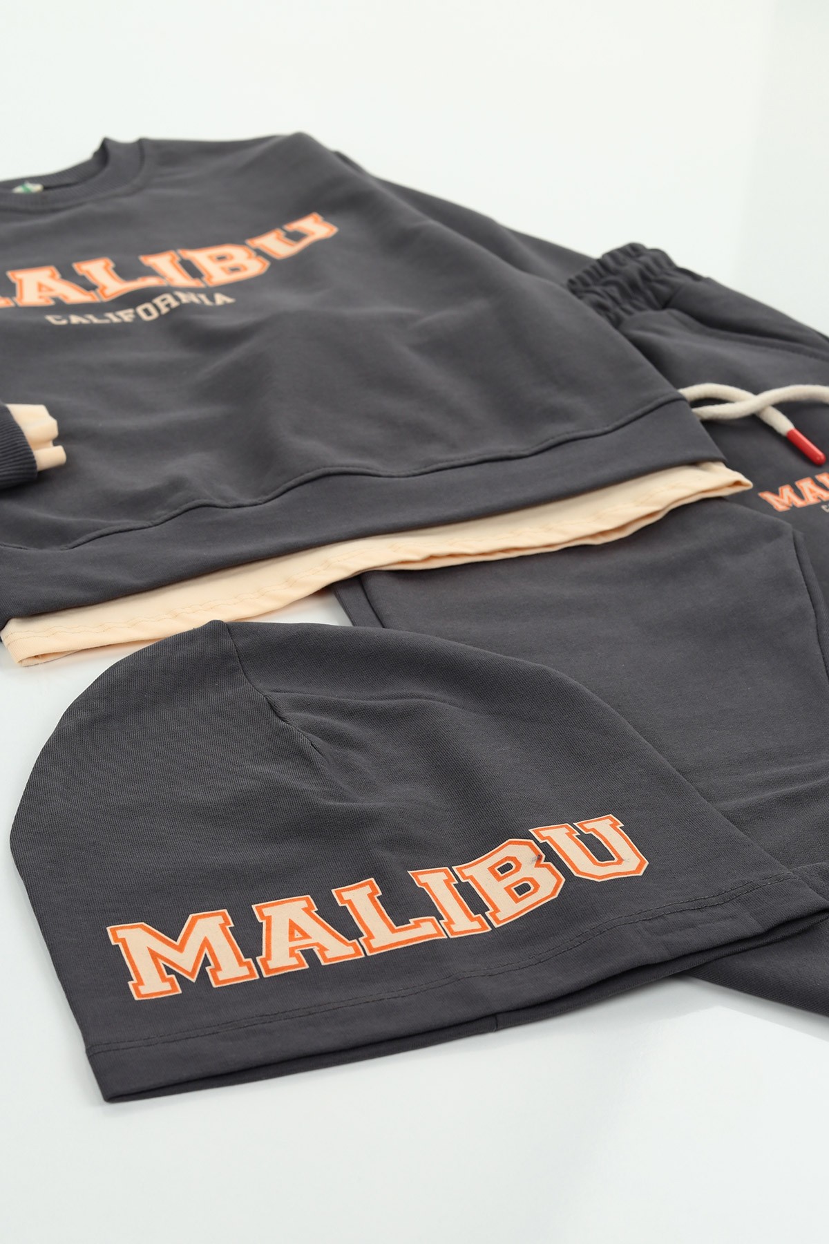 Antrasit (7-11 Yaş) Malibu Erkek Çocuk 3'lü Takım 128779