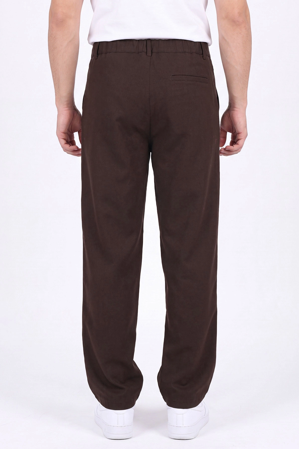 Kahverengi Beli Lastikli Baggy Erkek Pantolon 472214