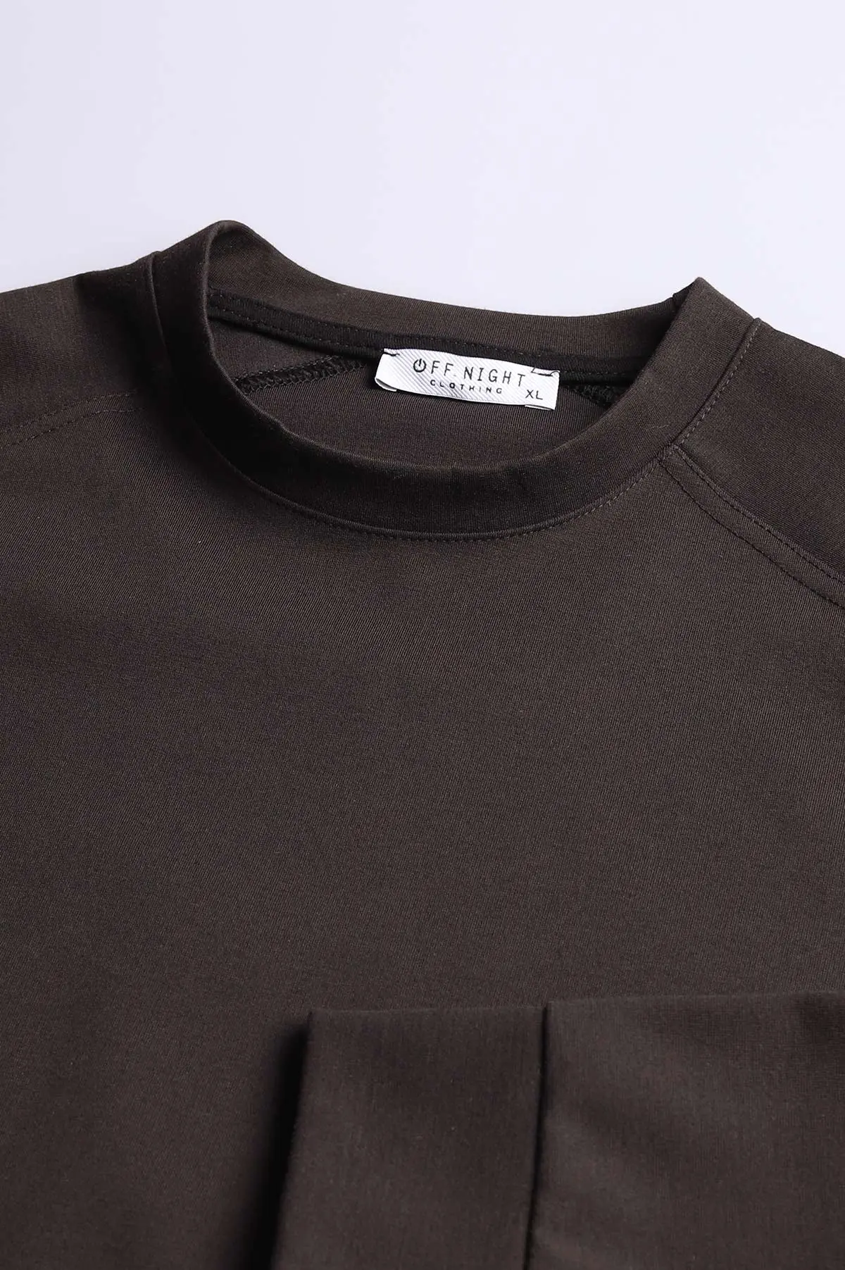 Kahverengi Bisiklet Yaka Uzun Kollu Erkek Sweatshirt 396981