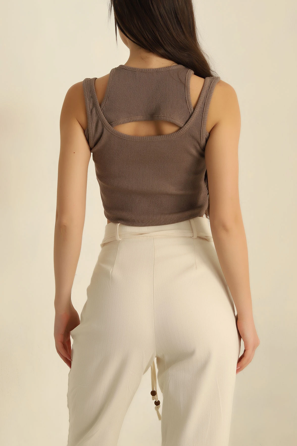 Kahverengi Bolero Tasarım Bluz 262520