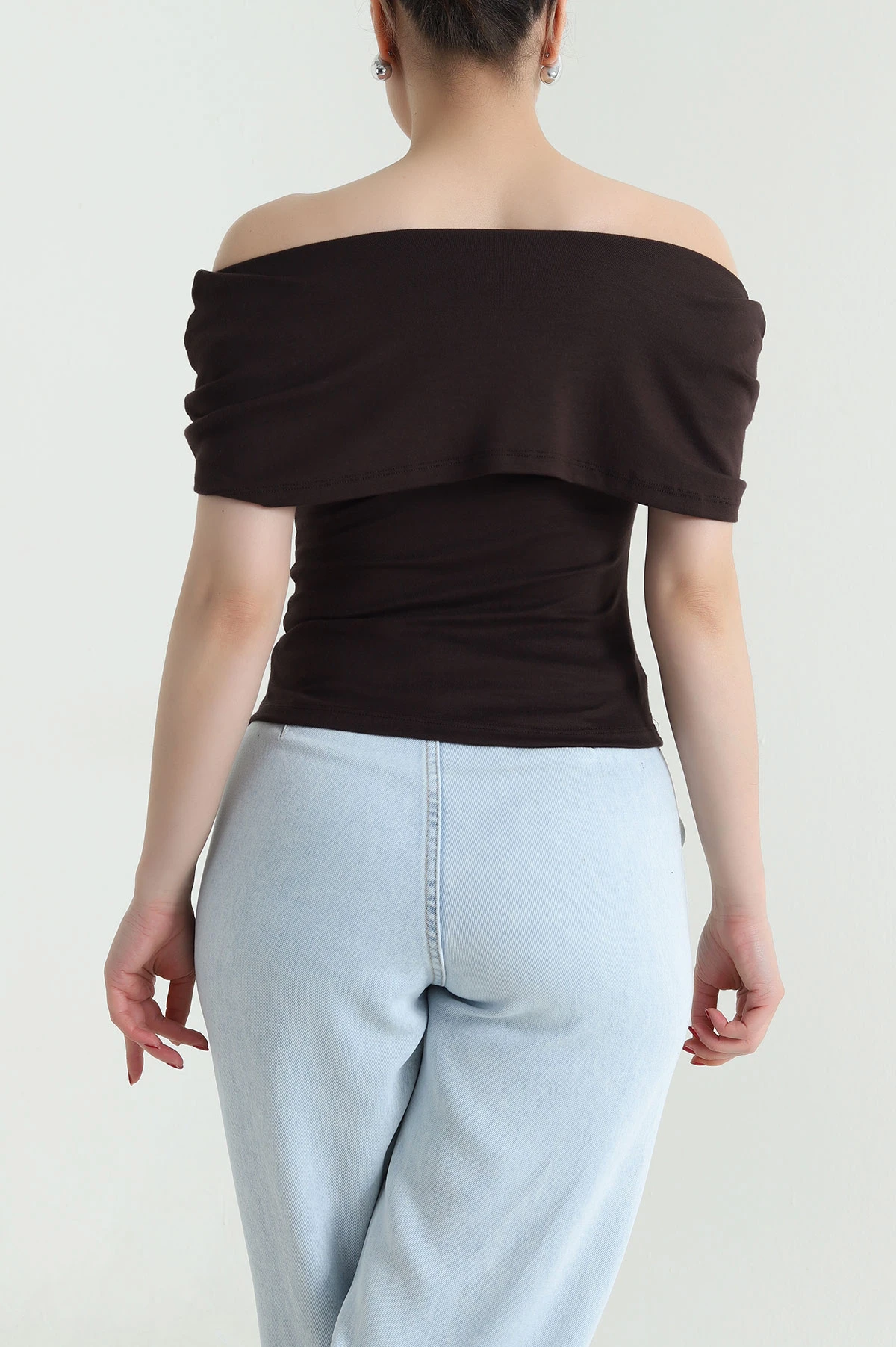 Kahverengi Buzzy Fiyonk Tasarım Bluz 466479