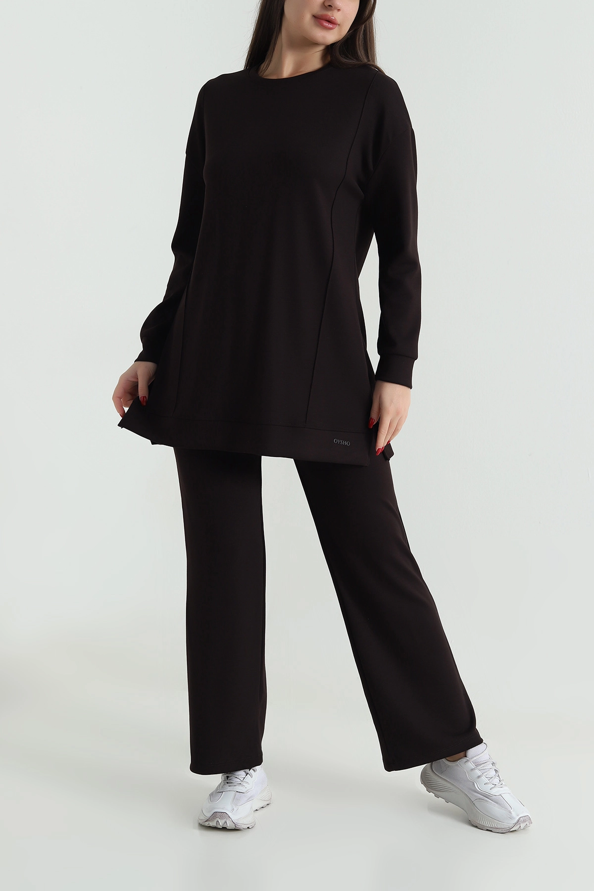 Kahverengi Çimalı Tunik Pantolon Oysho Kadın İkili Takım 493542