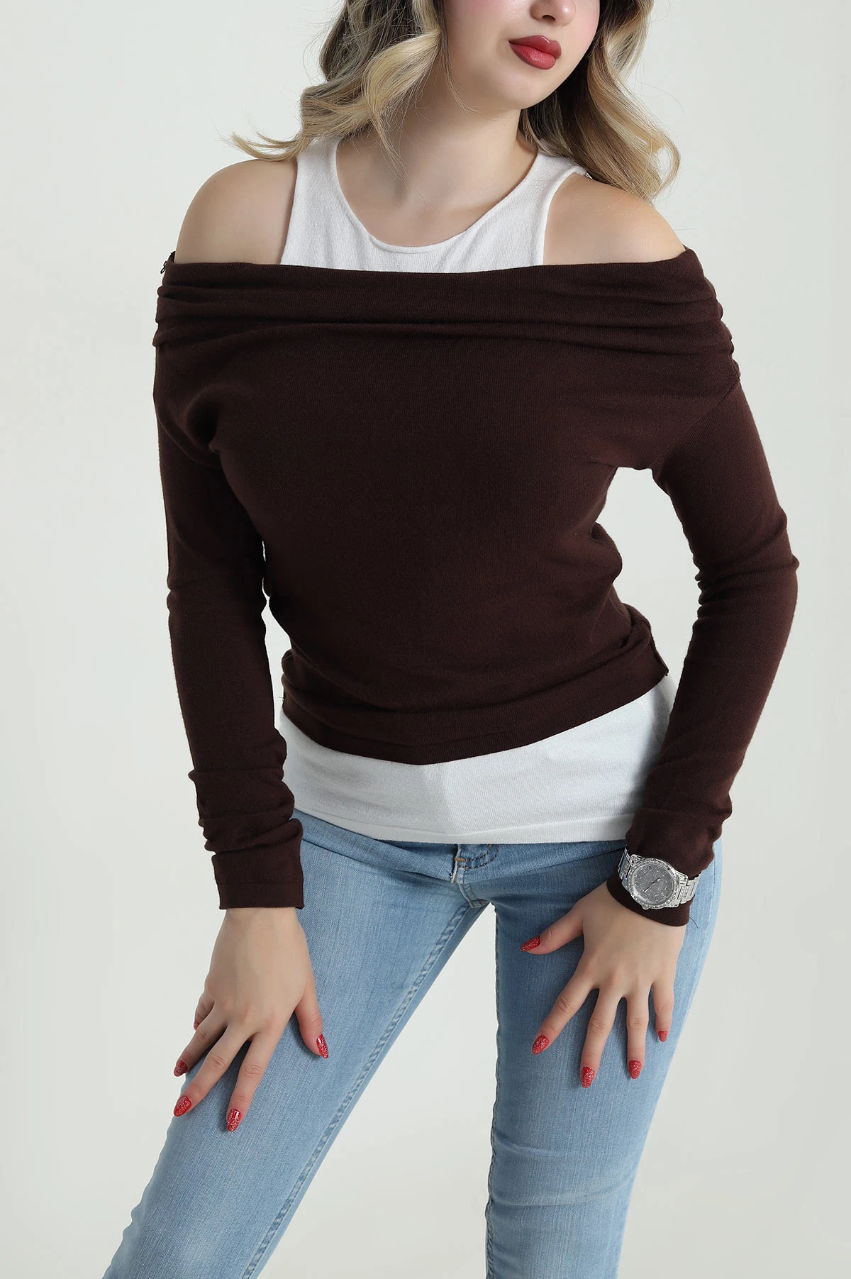 Kahverengi Cospan Madonna Kadın İkili Takım 485333