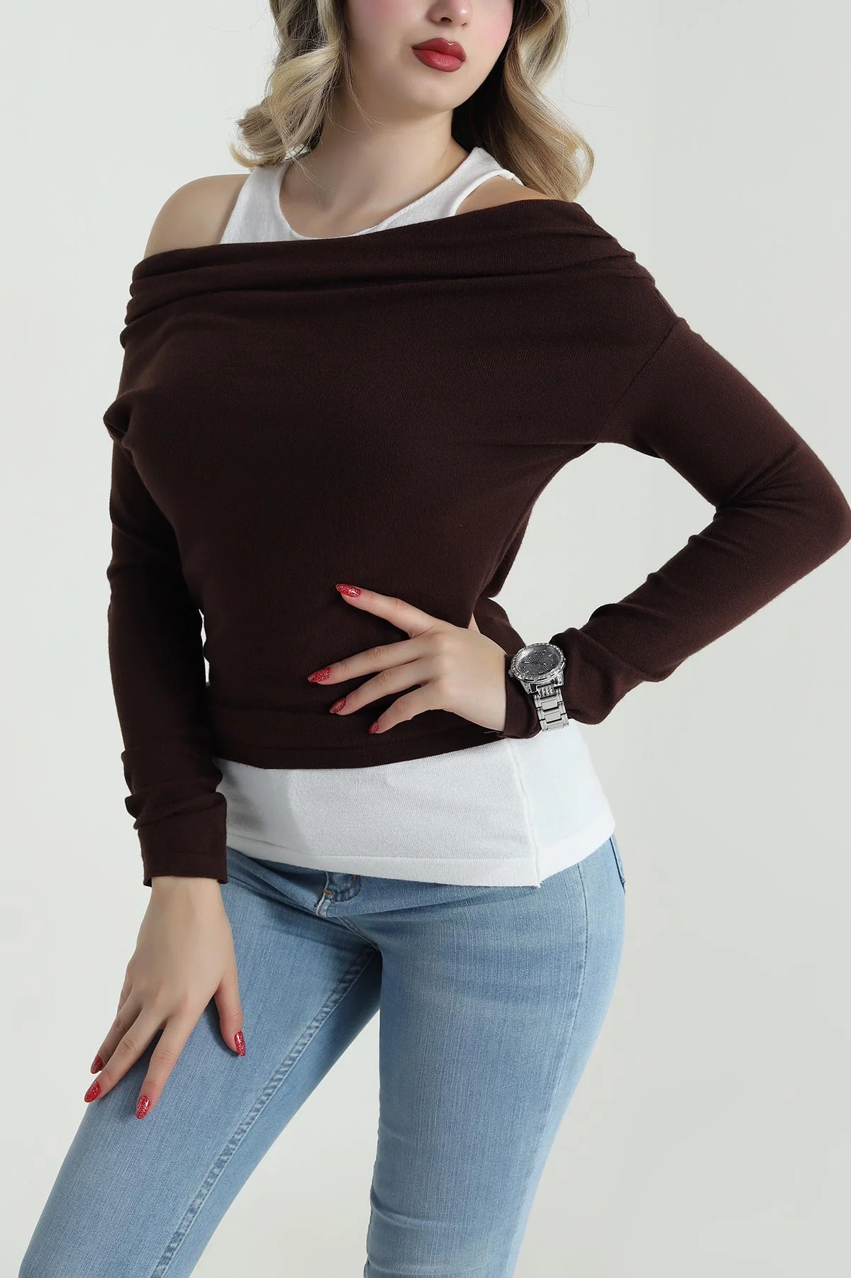 Kahverengi Cospan Madonna Kadın İkili Takım 485333