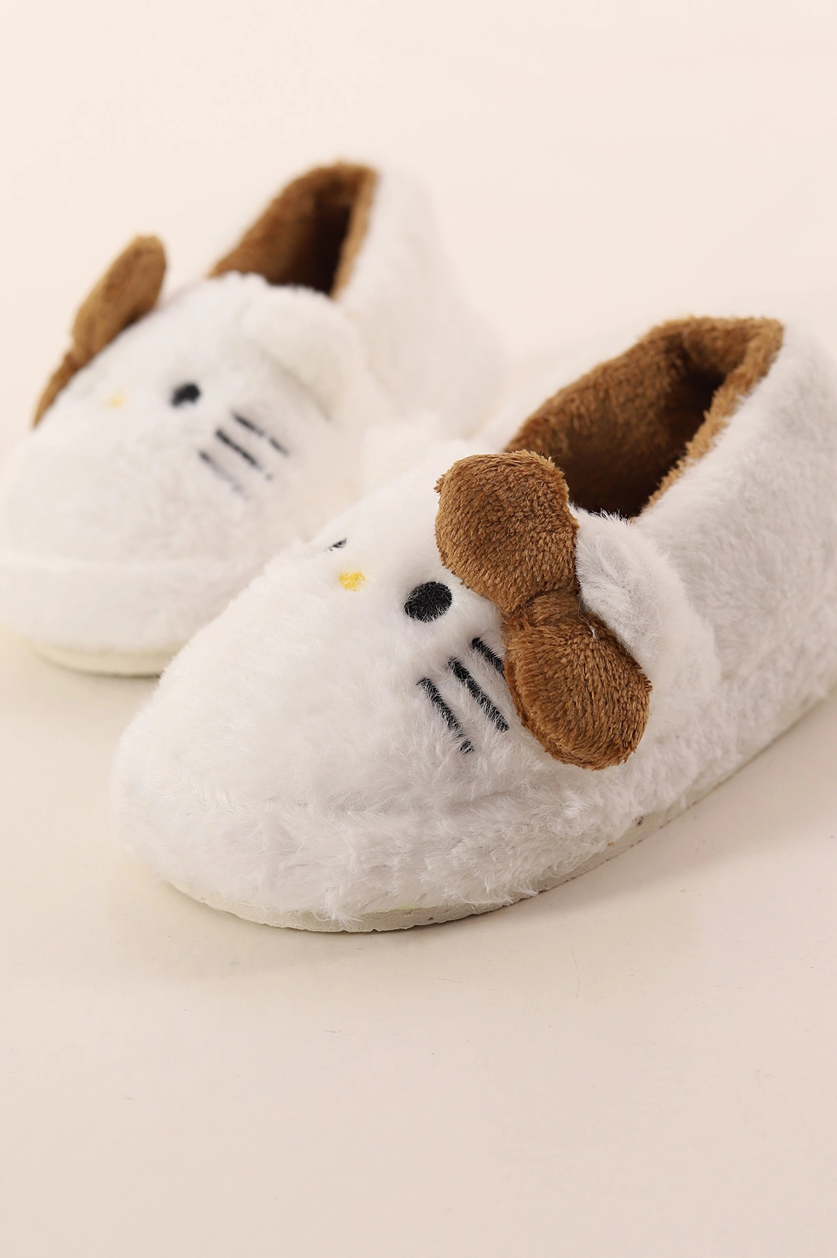 Kahverengi Ekru ( 30 - 35 ) Peluş Figürlü Kız Çocuk Panduf 391085