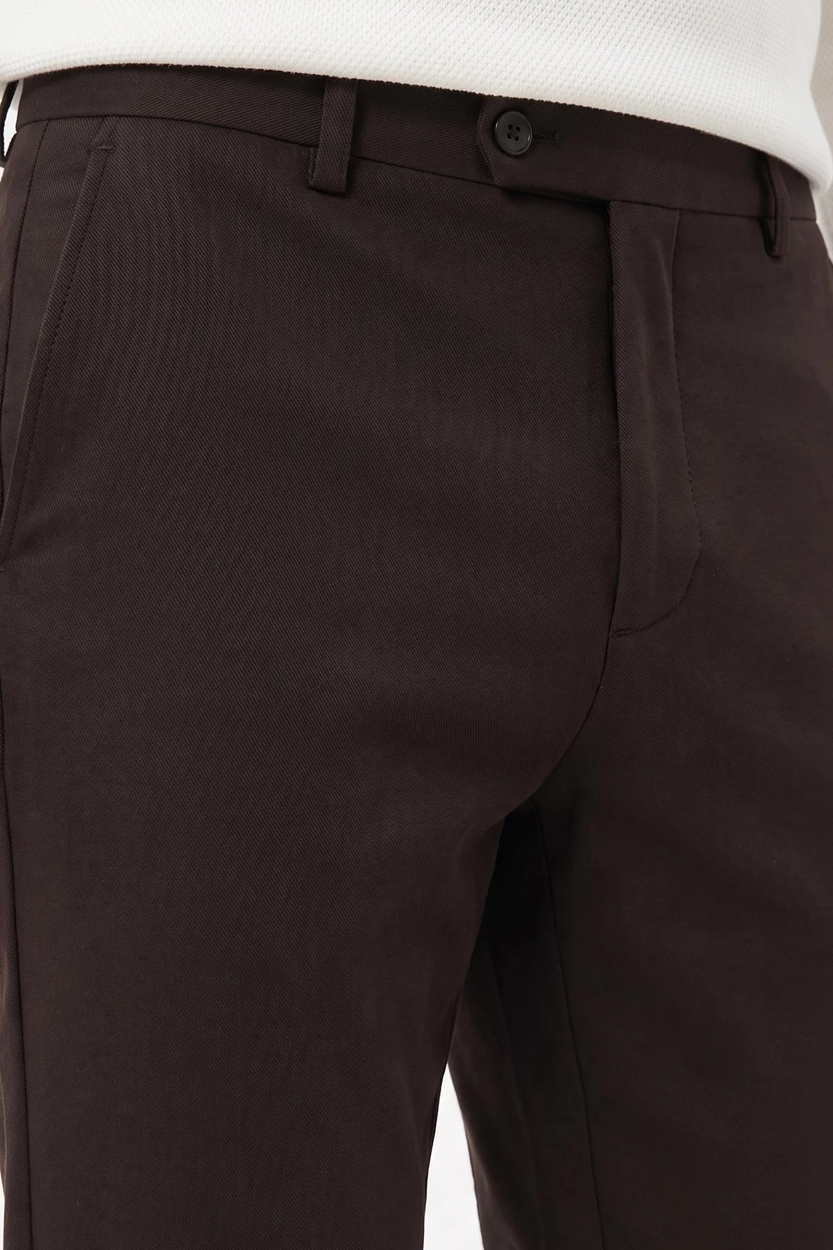 Kahverengi Gabardin Erkek Pantolon 491677