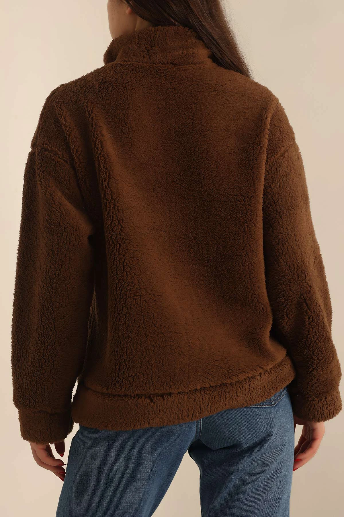Kahverengi Kanguru Cepli Yumoş Sweat 231697