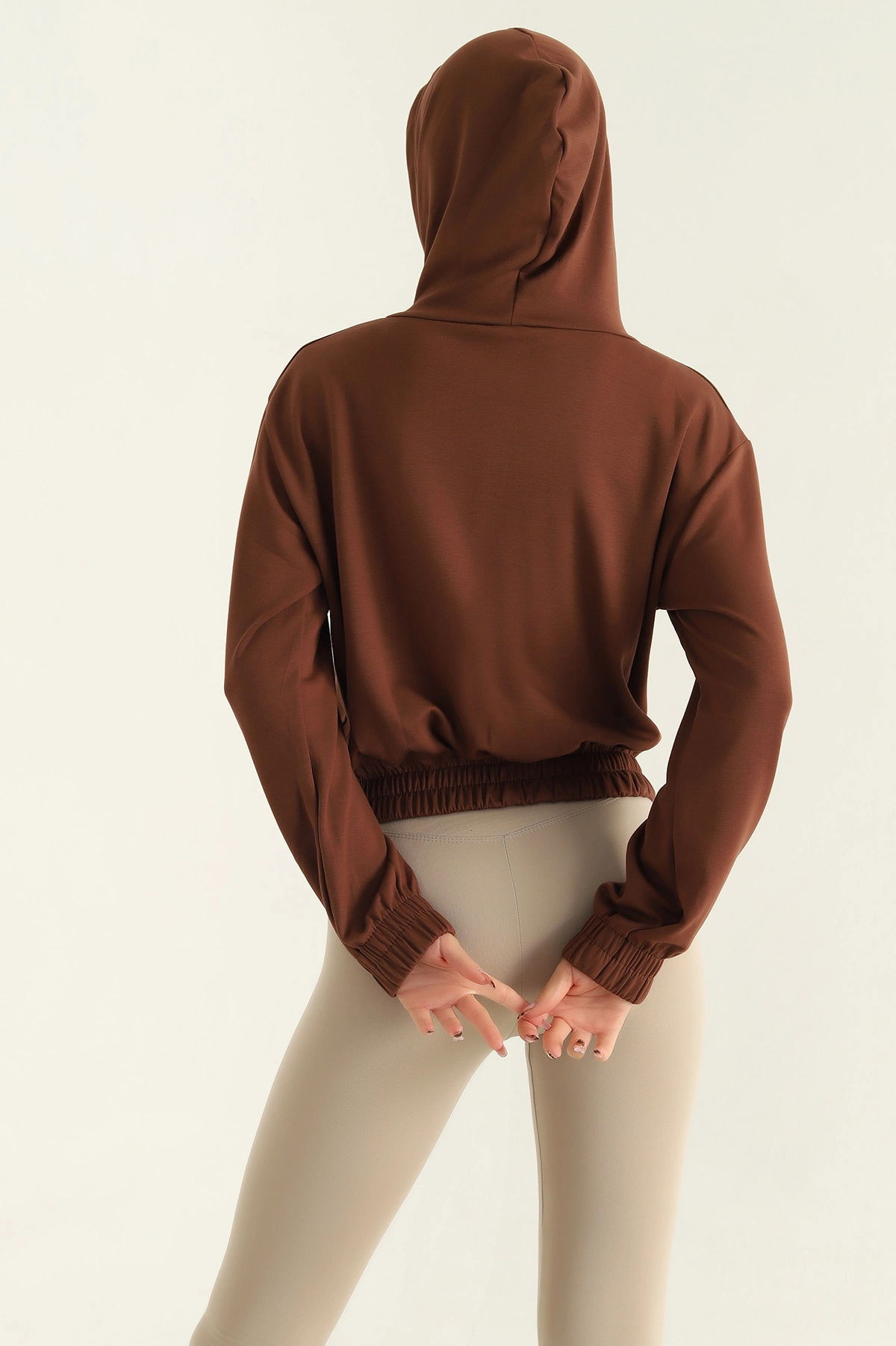 Kahverengi Oysho Kapüşonlu Bayan Sweat 310925