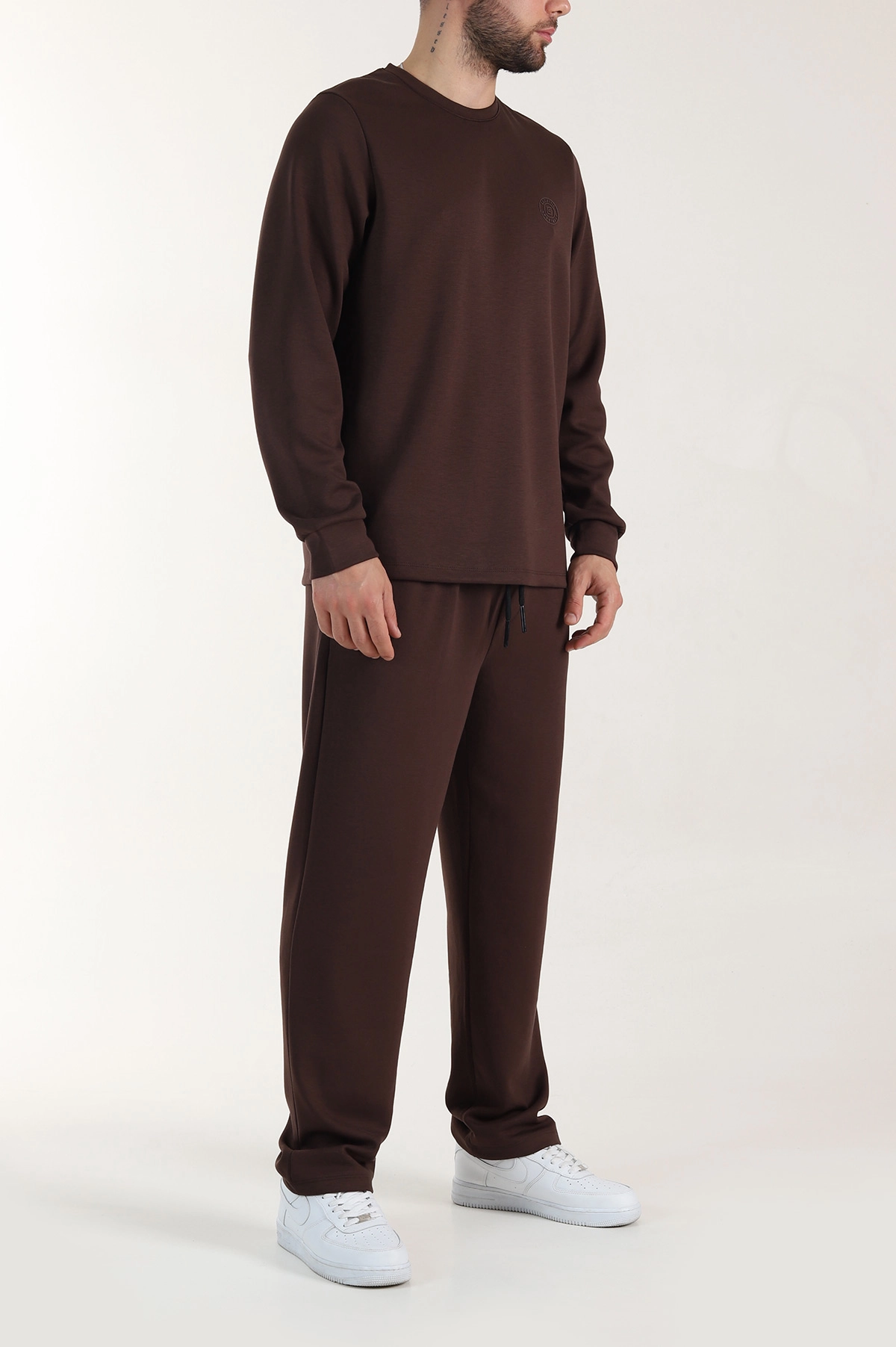 Kahverengi Oysho Kumaş Baggy Erkek İkili Takım 412745