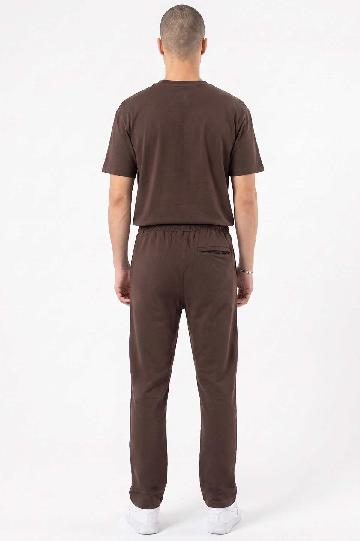 Kahverengi Oysho Kumaş Oversize Bisiklet Yaka Erkek İkili Takım 474971