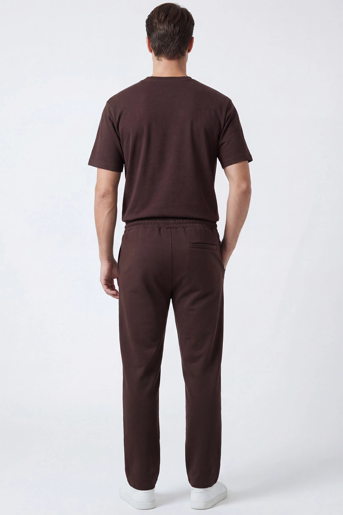 Kahverengi Oysho Kumaş Oversize  Erkek İkili Takım 443311
