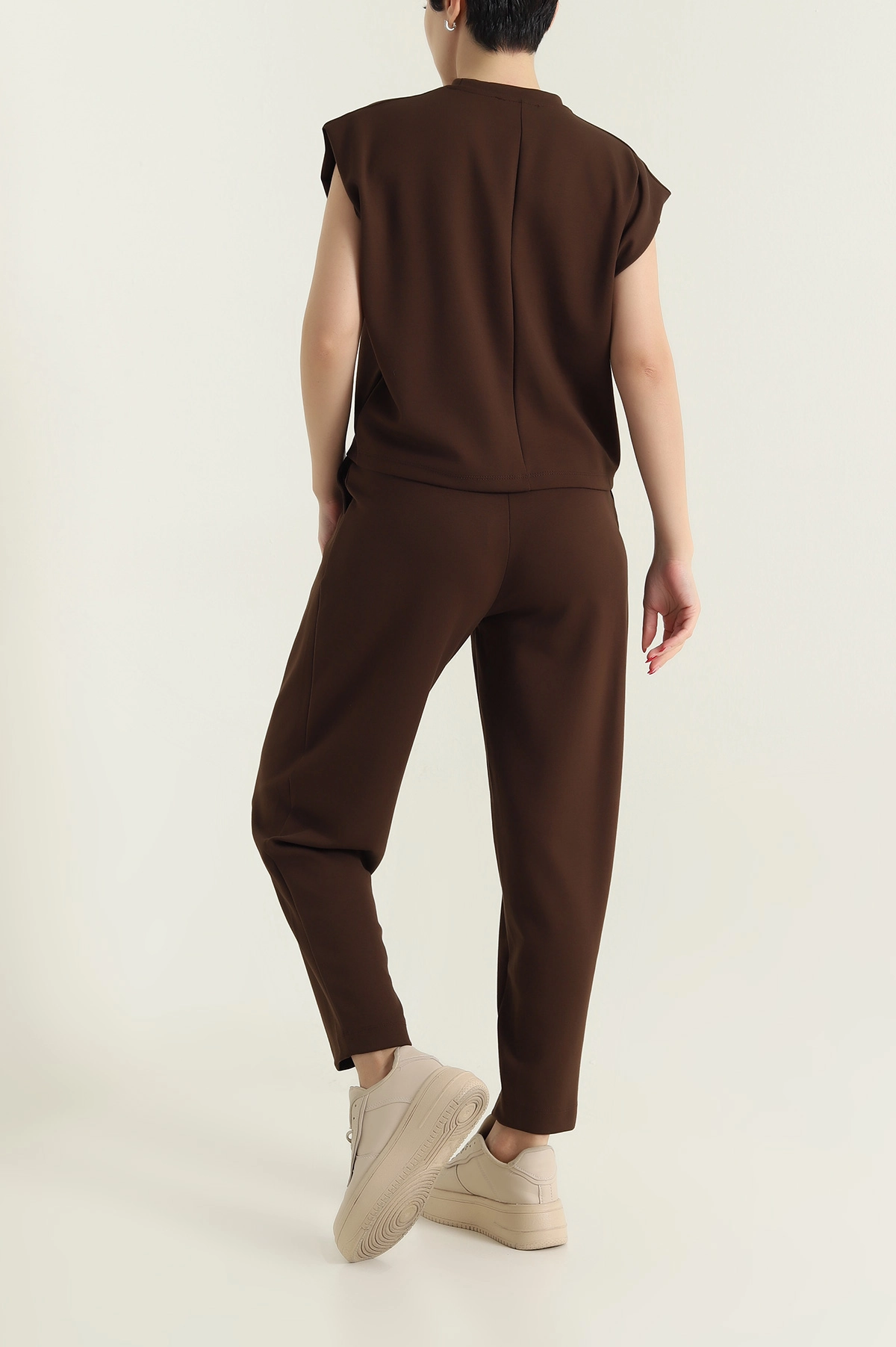 Kahverengi Pantolon Bluz Oysho Kadın İkili Takım 433521