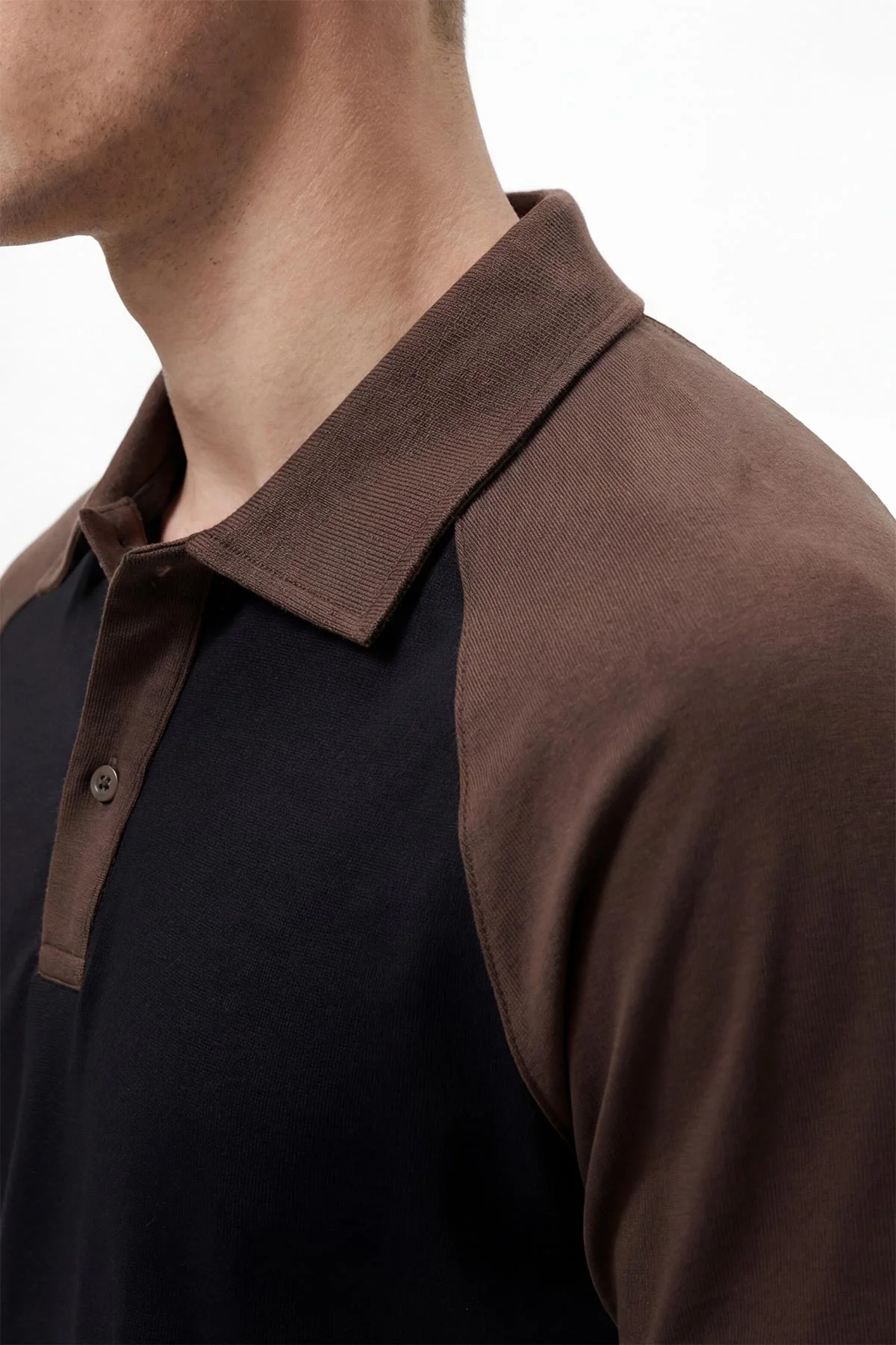 Kahverengi Polo Yaka Düğmeli Erkek Tişört 435473