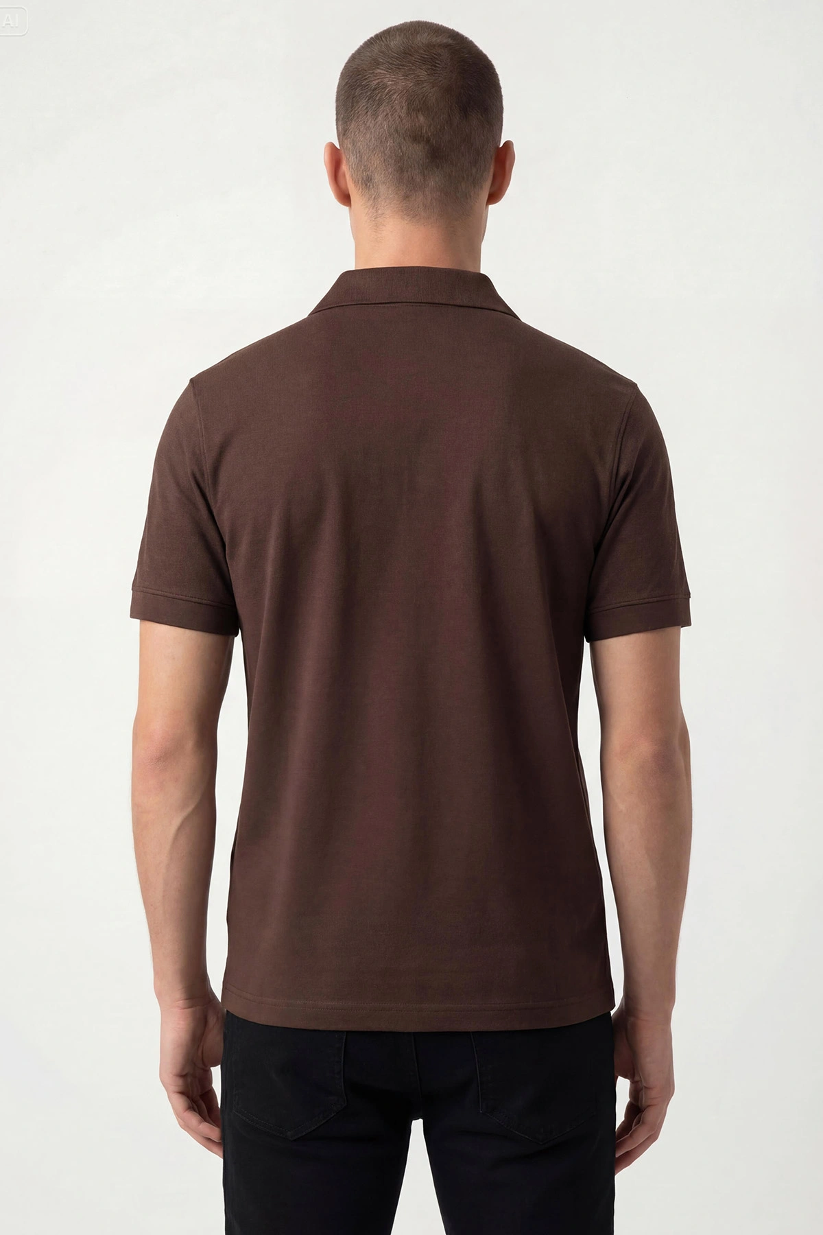 Kahverengi Polo Yaka Erkek Tişört 435349