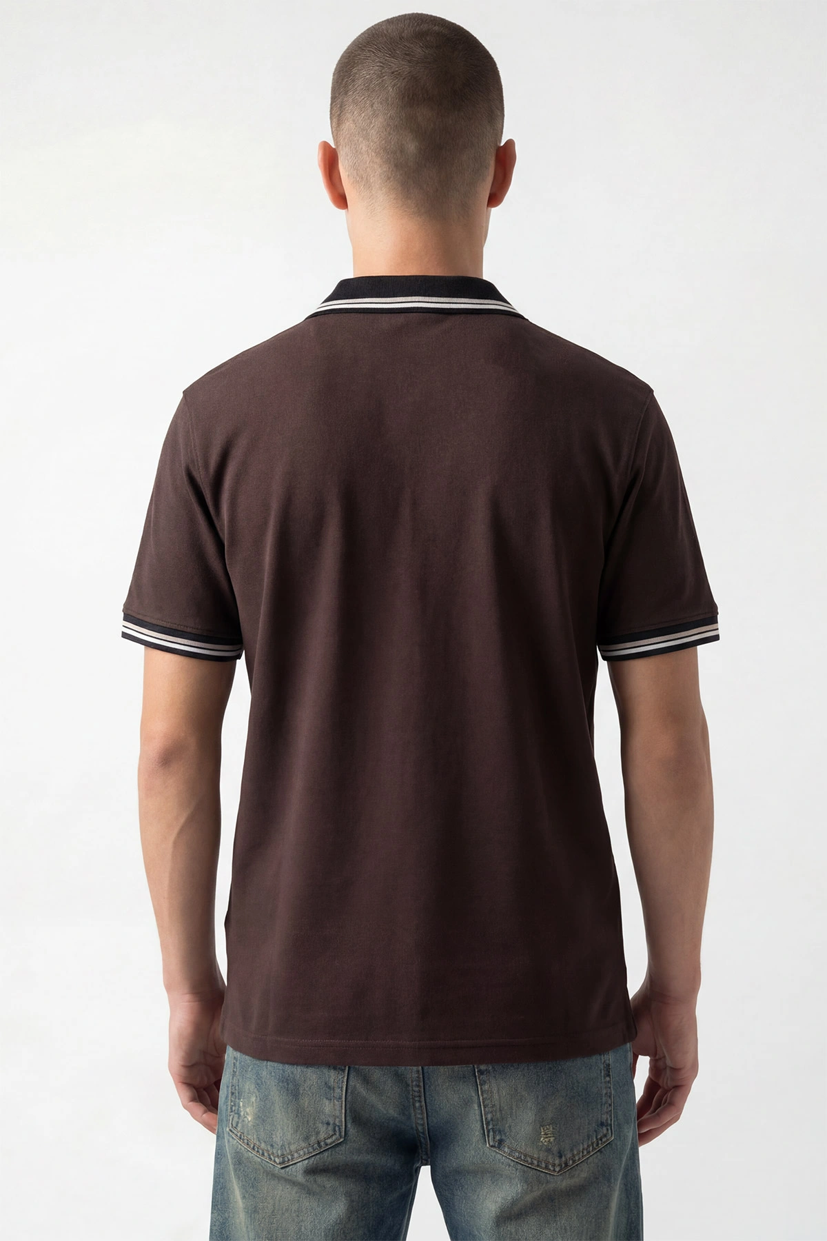 Kahverengi Polo Yaka Erkek Tişört 435386