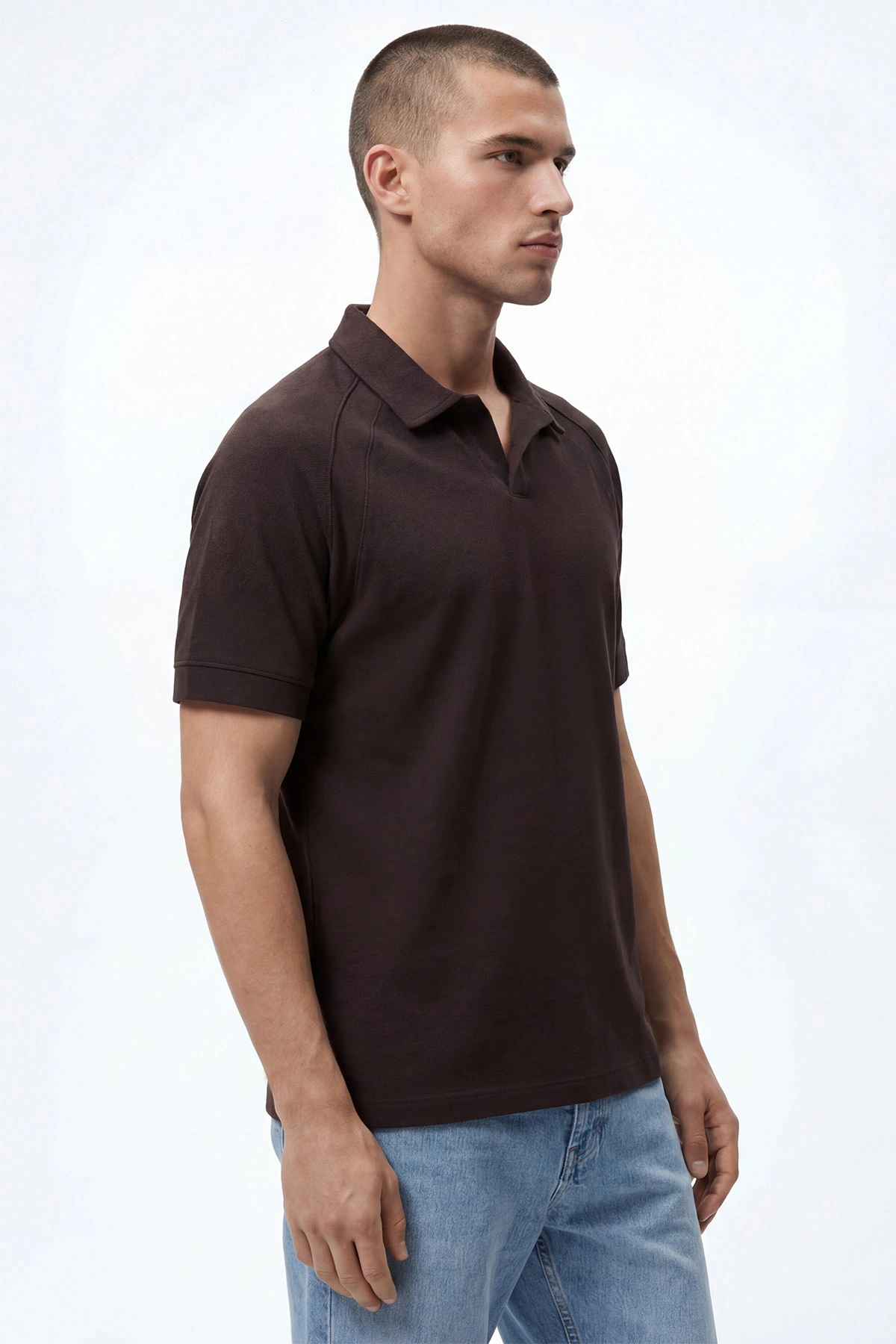 Kahverengi Polo Yaka Erkek Tişört 435484