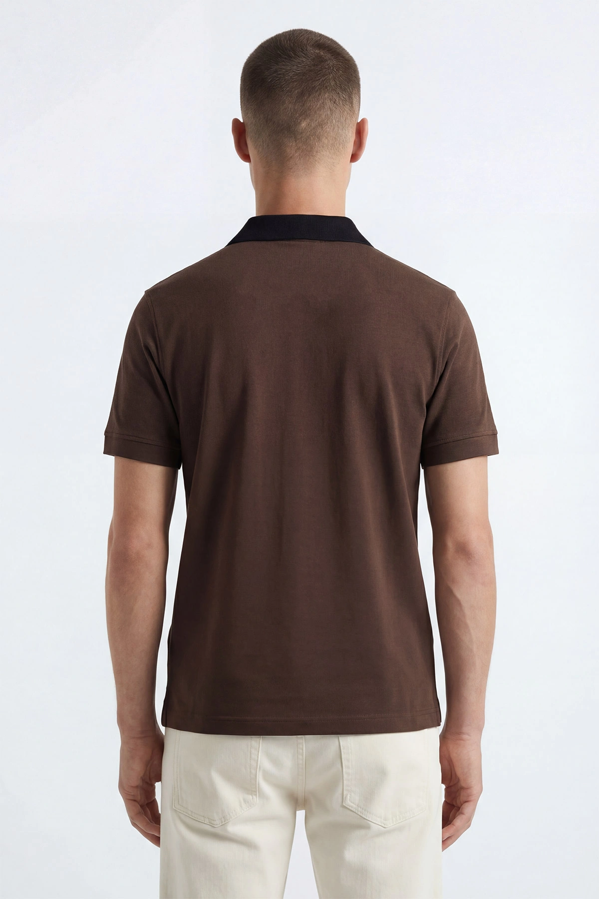 Kahverengi Polo Yaka Erkek Tişört 435553