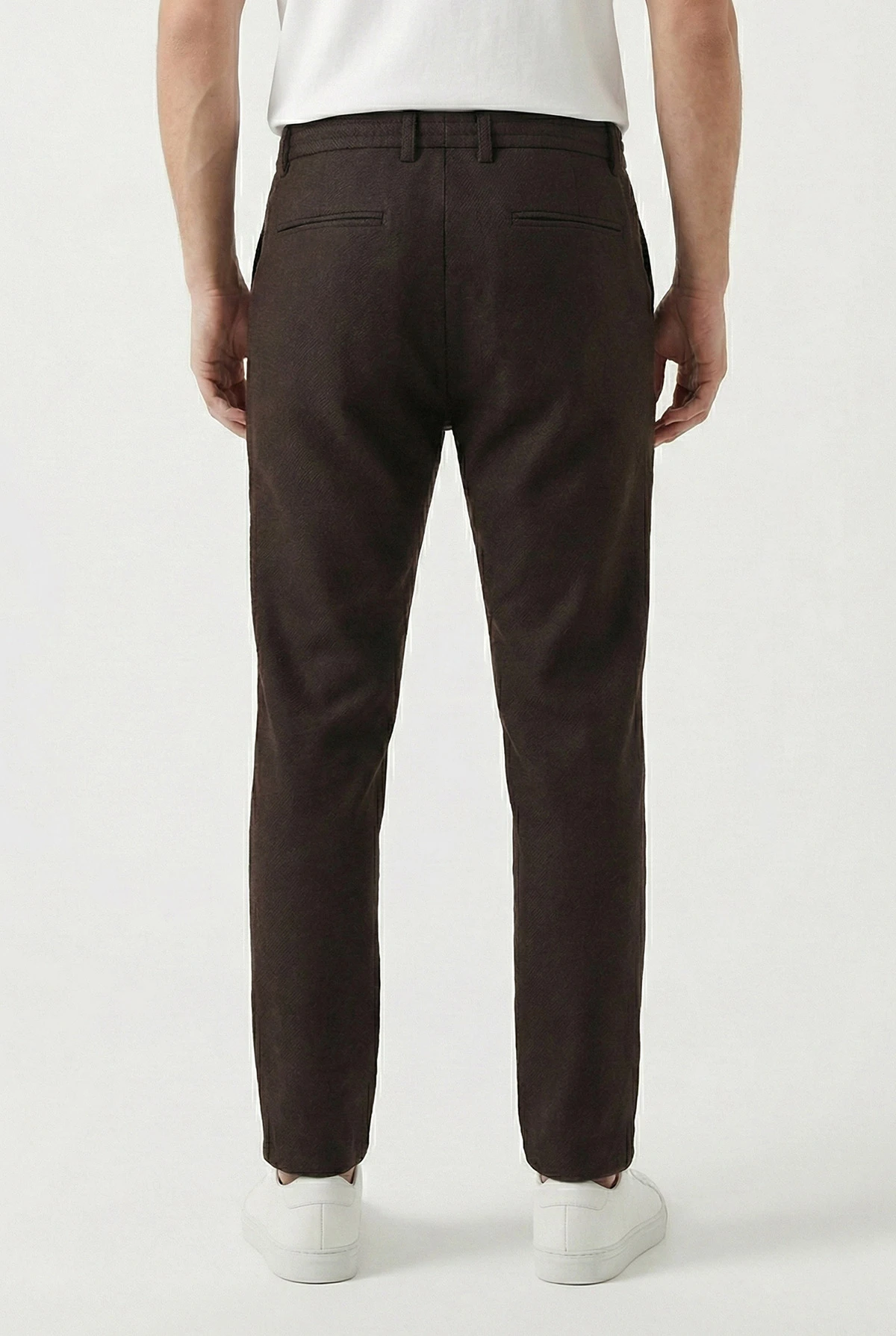 Kahverengi Regular Fit Bel Lastikli Erkek Pantolon 421714