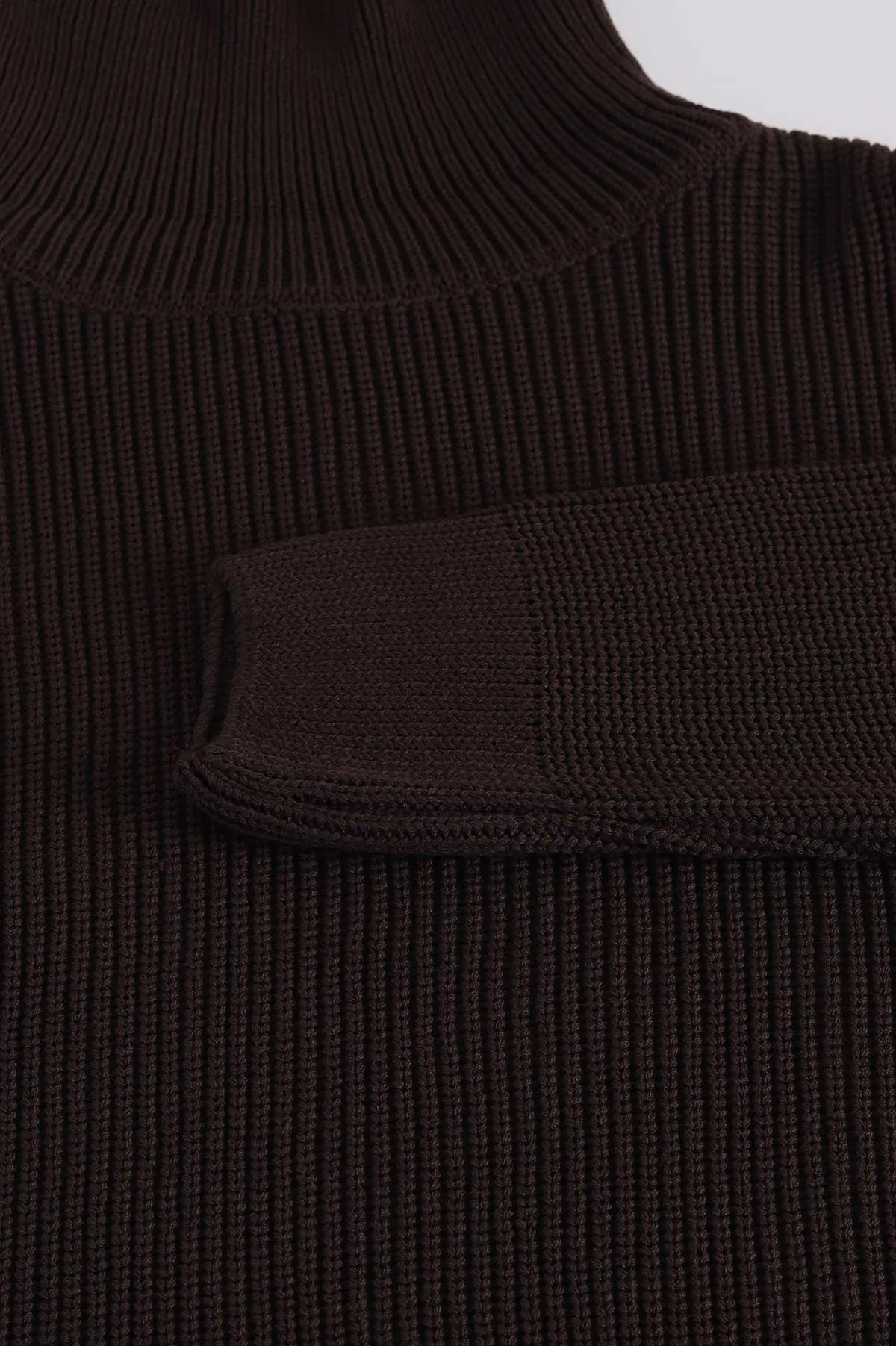 Kahverengi Relaxed Fit Balıkçı Yaka Erkek Triko Kazak 397756