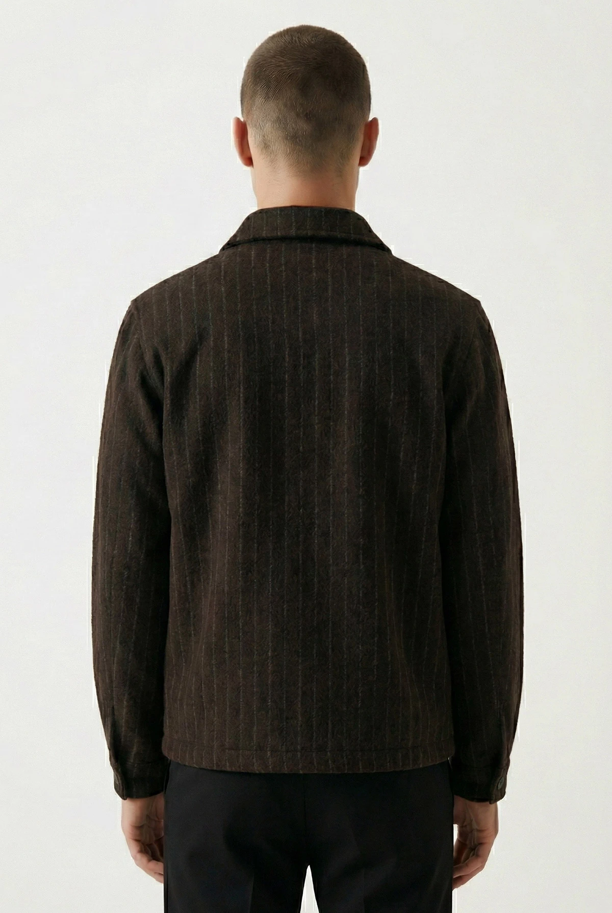 Kahverengi Relaxed Fit İçi Astarlı Erkek Kaşe Ceket 418930