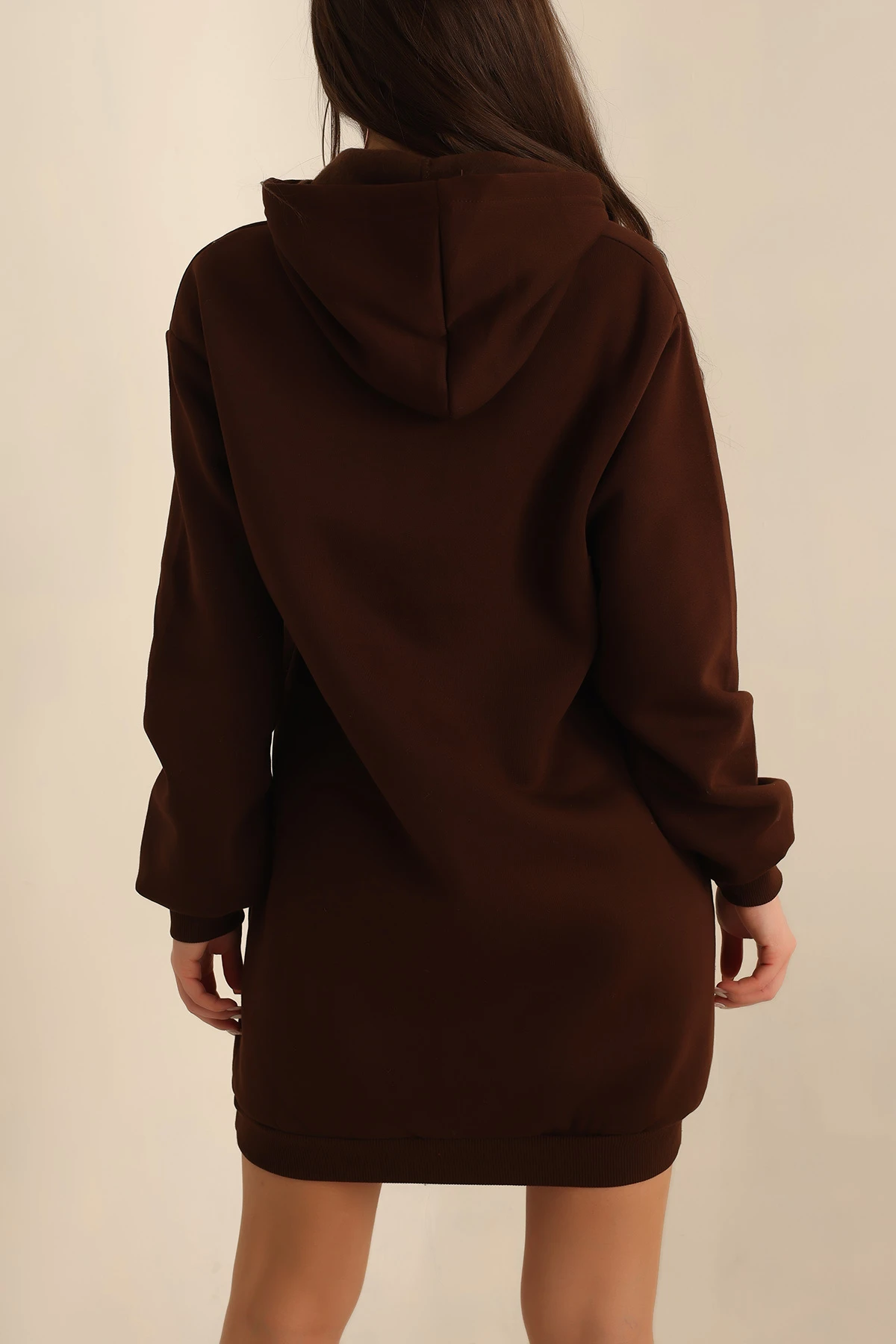 Kahverengi Şardonlu Baskılı Sweat Tunik 228104