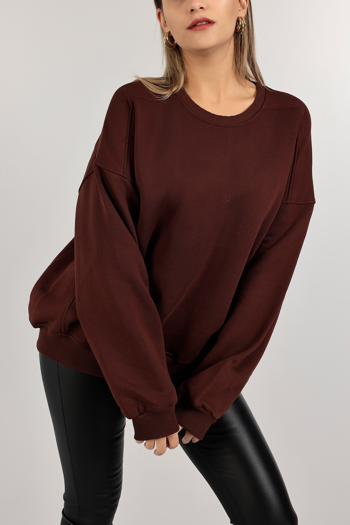 Kahverengi Şardonlu Bayan Sweat 142335