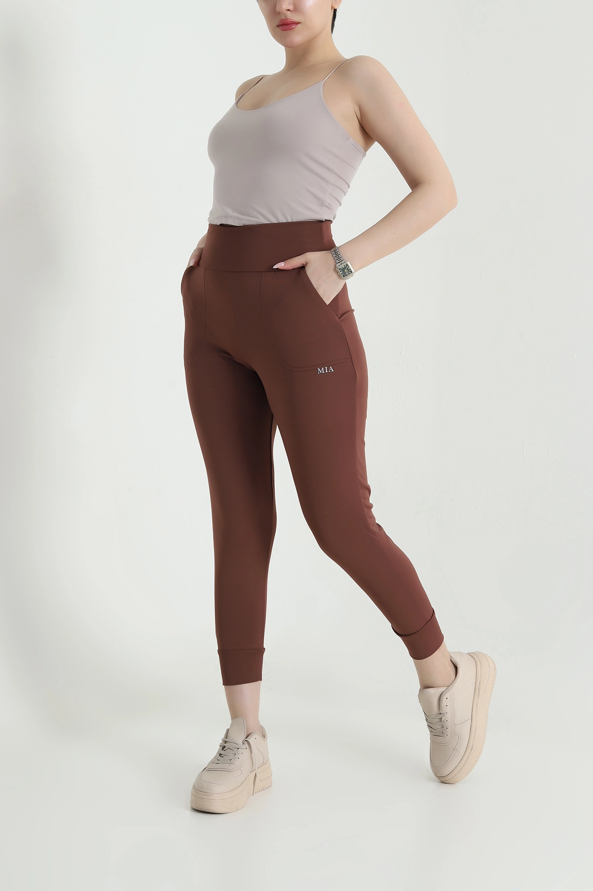 Kahverengi Scuba Kadın Jogger Alt 462154
