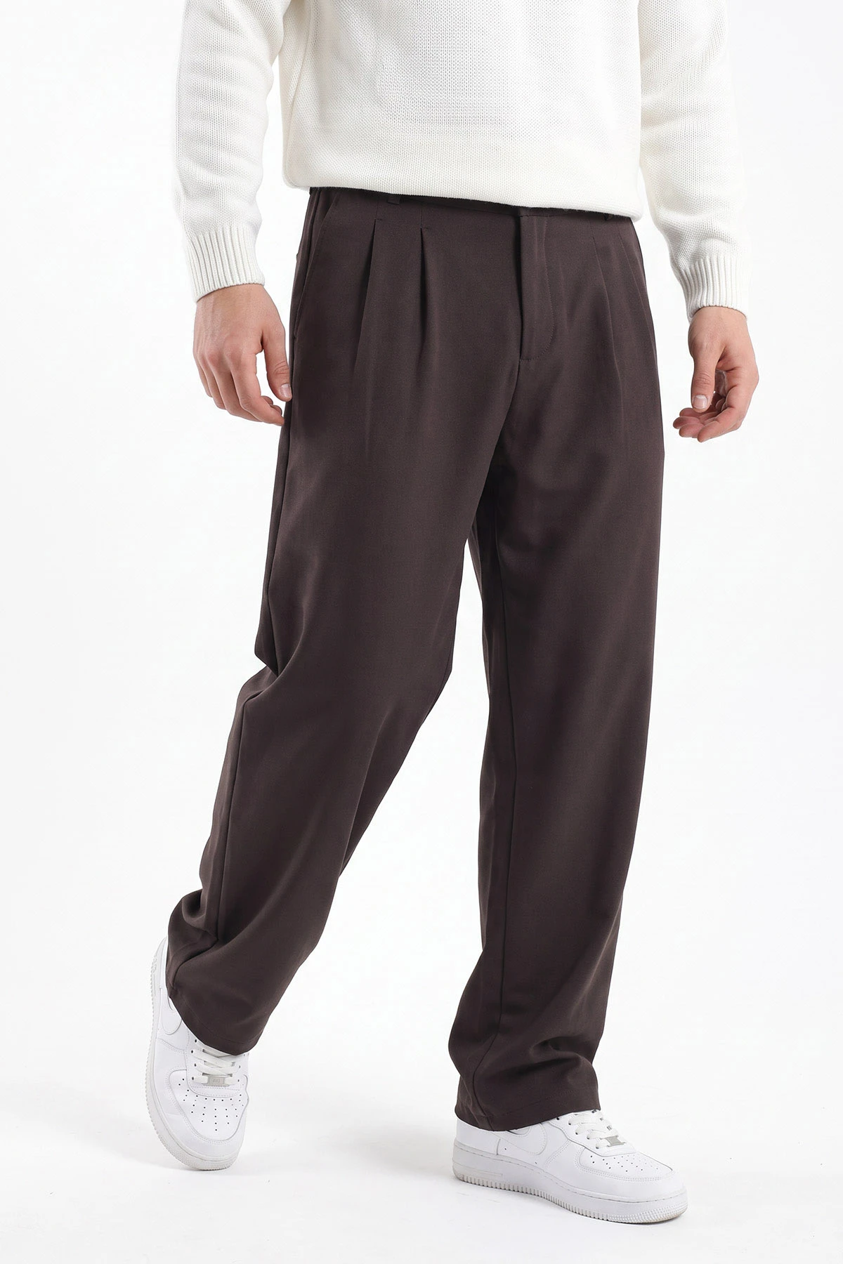Kahverengi Sidney Kumaş Baggy Cep Detaylı Erkek Pantolon 491716